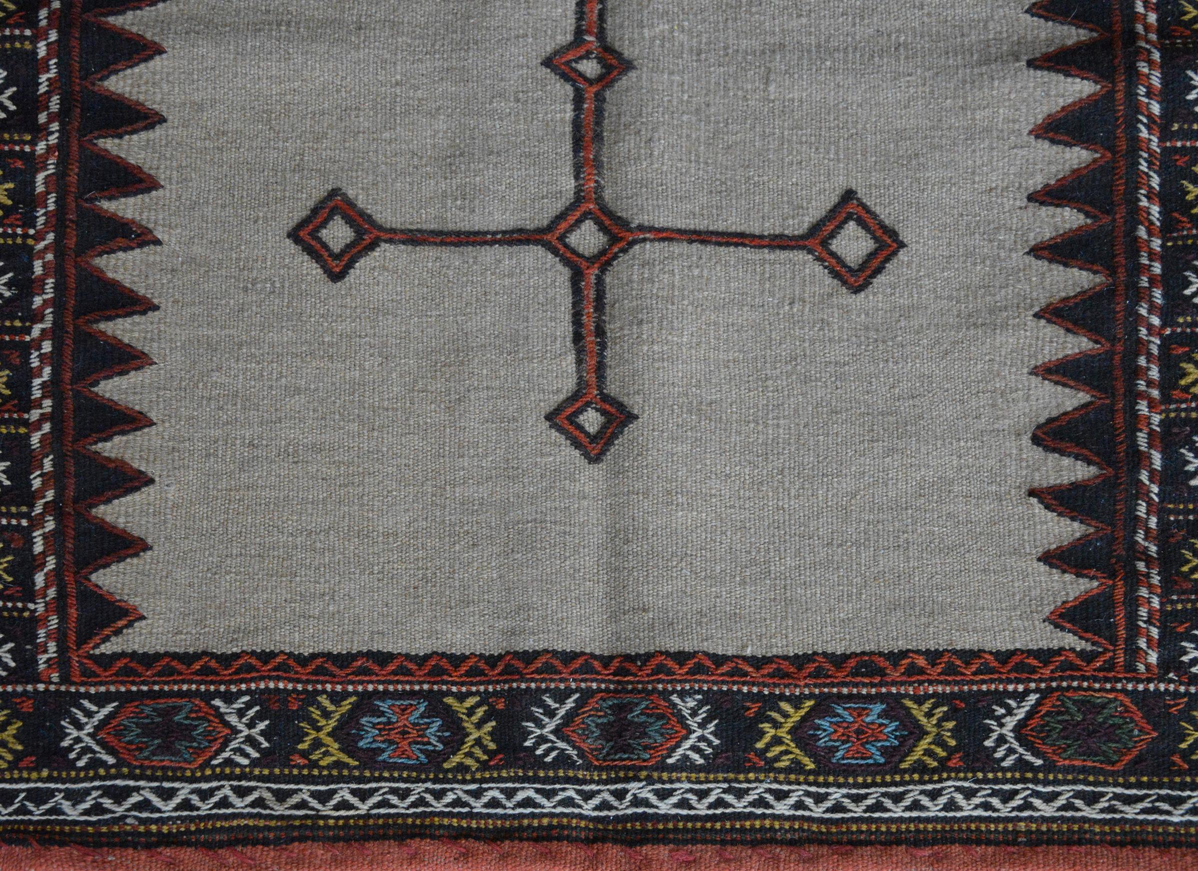 Persischer Afshar Sofreh-Teppich, Vintage (Wolle) im Angebot