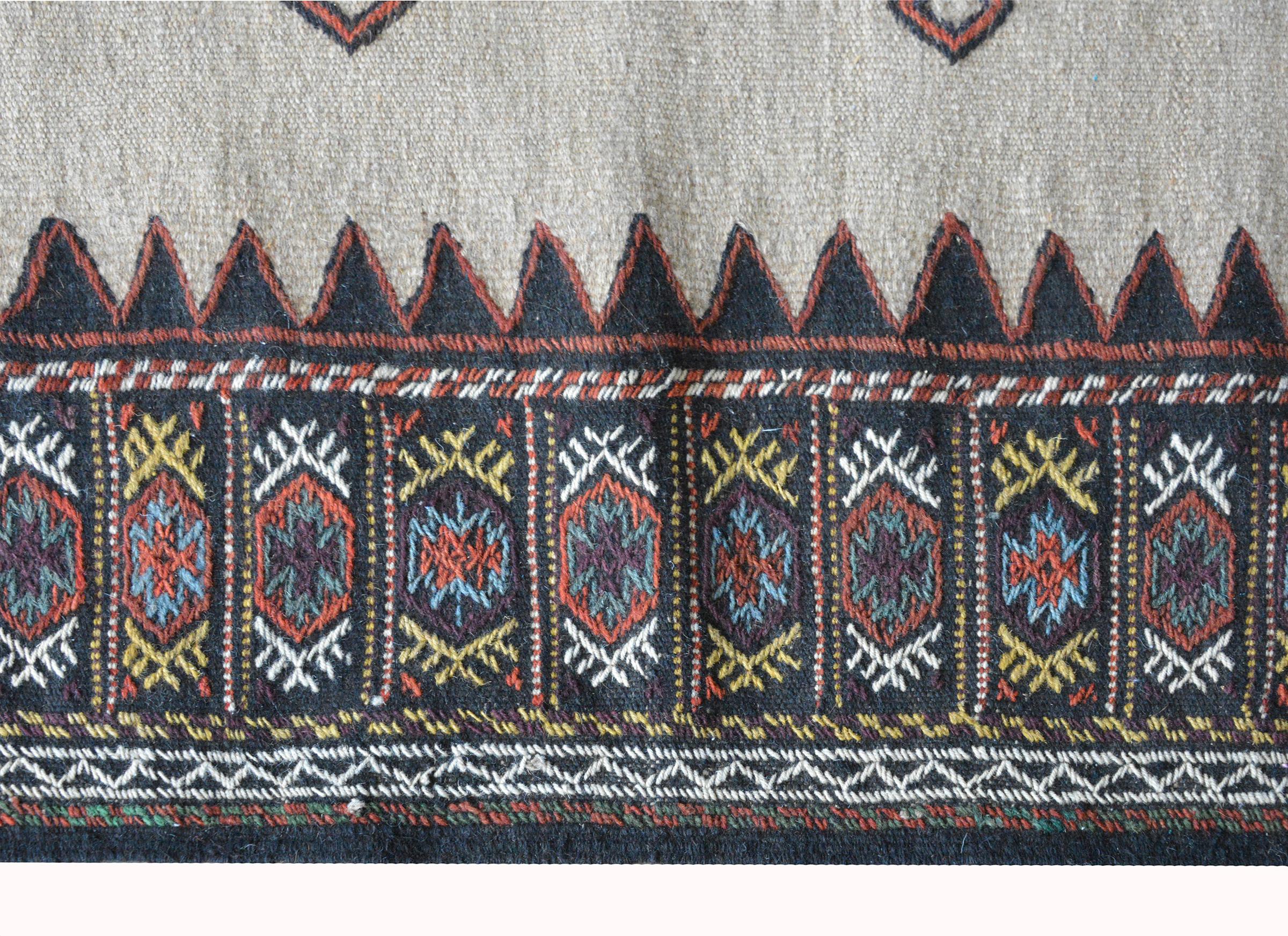 Persischer Afshar Sofreh-Teppich, Vintage im Angebot 1