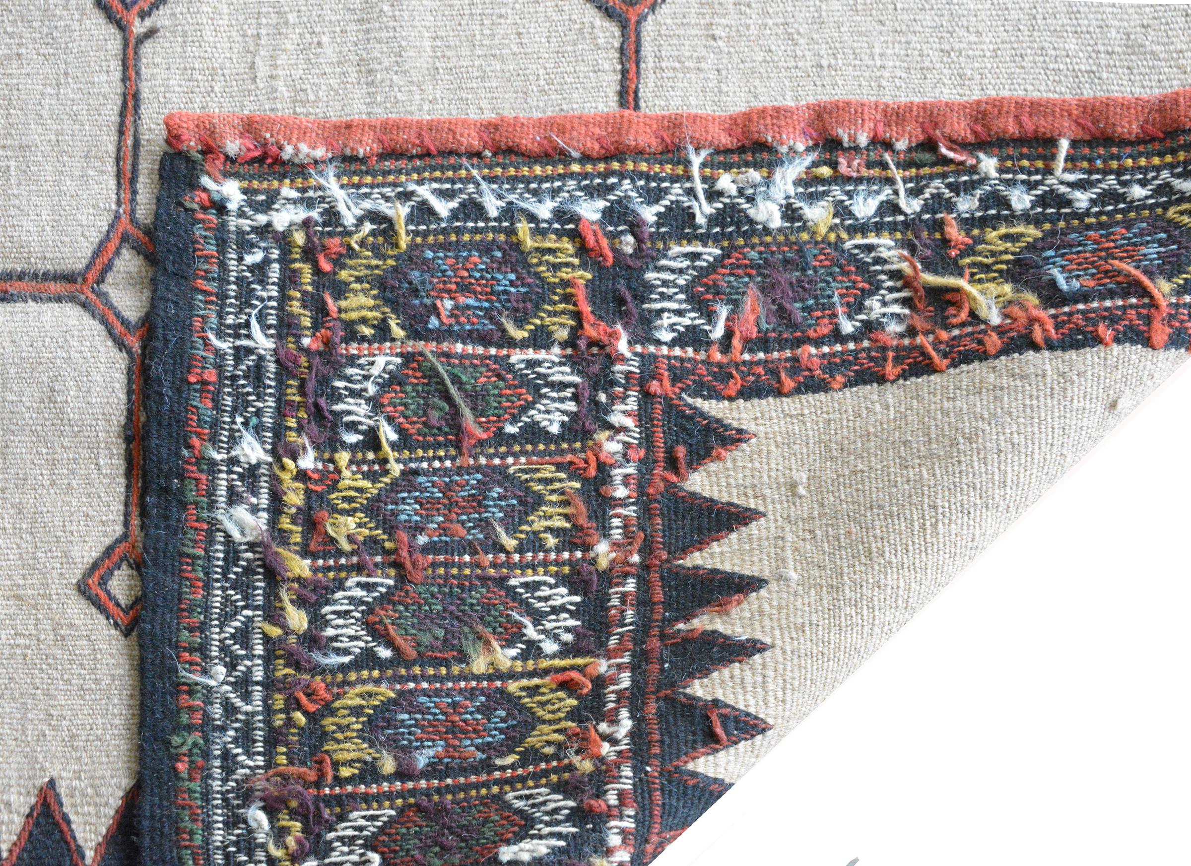 Persischer Afshar Sofreh-Teppich, Vintage im Angebot 3