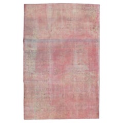 Vintage Persian Ancient Collection Flatweave Wool 6x10 Pink Handmade Area Rug