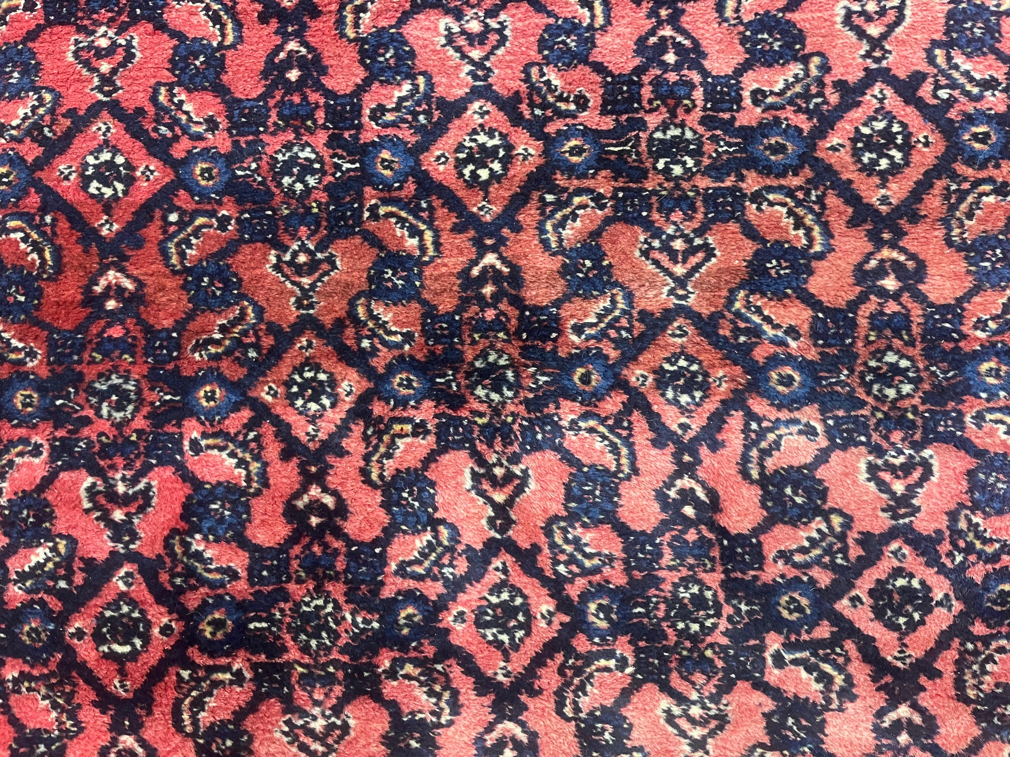 Vintage Persian Angelas Wool Rug 4’8” x 6’7” In Good Condition For Sale In New York, NY