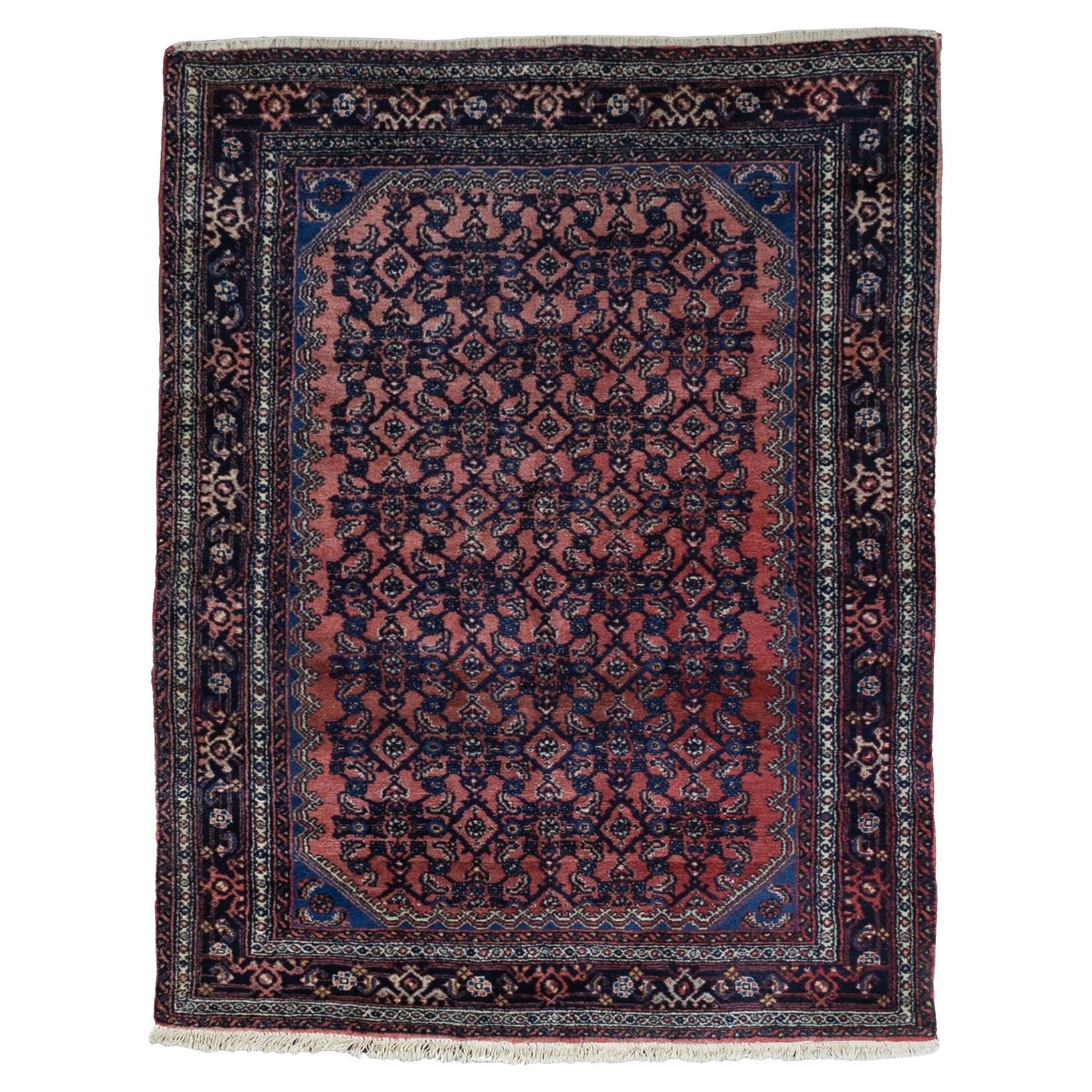 Vintage Persian Angelas Wool Rug 4’8” x 6’7” For Sale