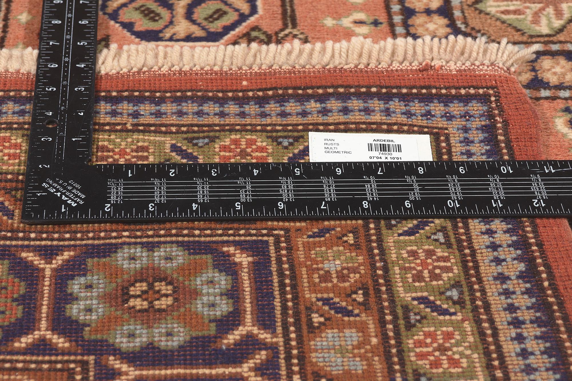 20th Century Vintage Persian Ardabil Rug, Cozy Nomad Meets Pacific Northwest Style For Sale