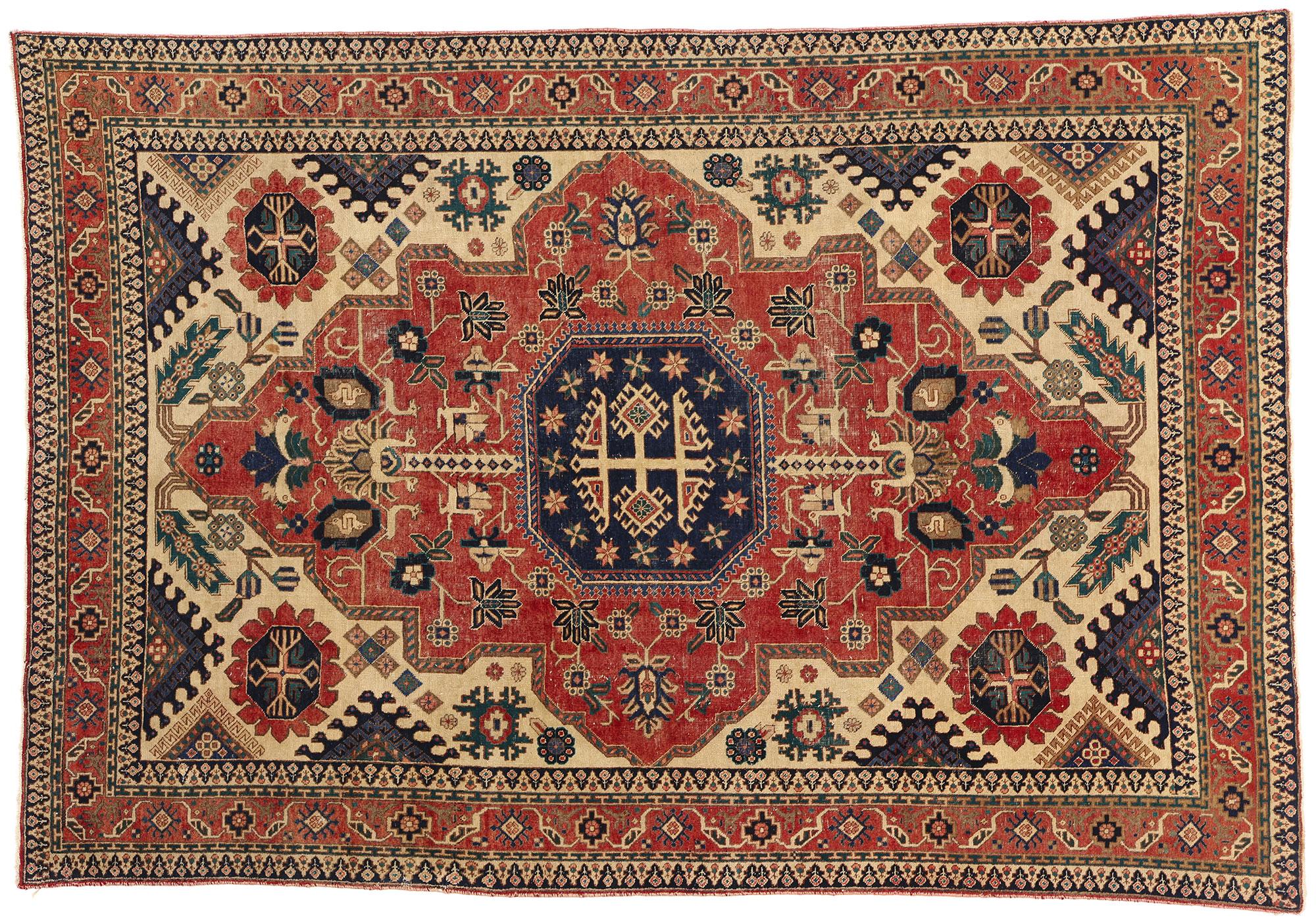 Vintage Persian Ardabil Rug For Sale 3