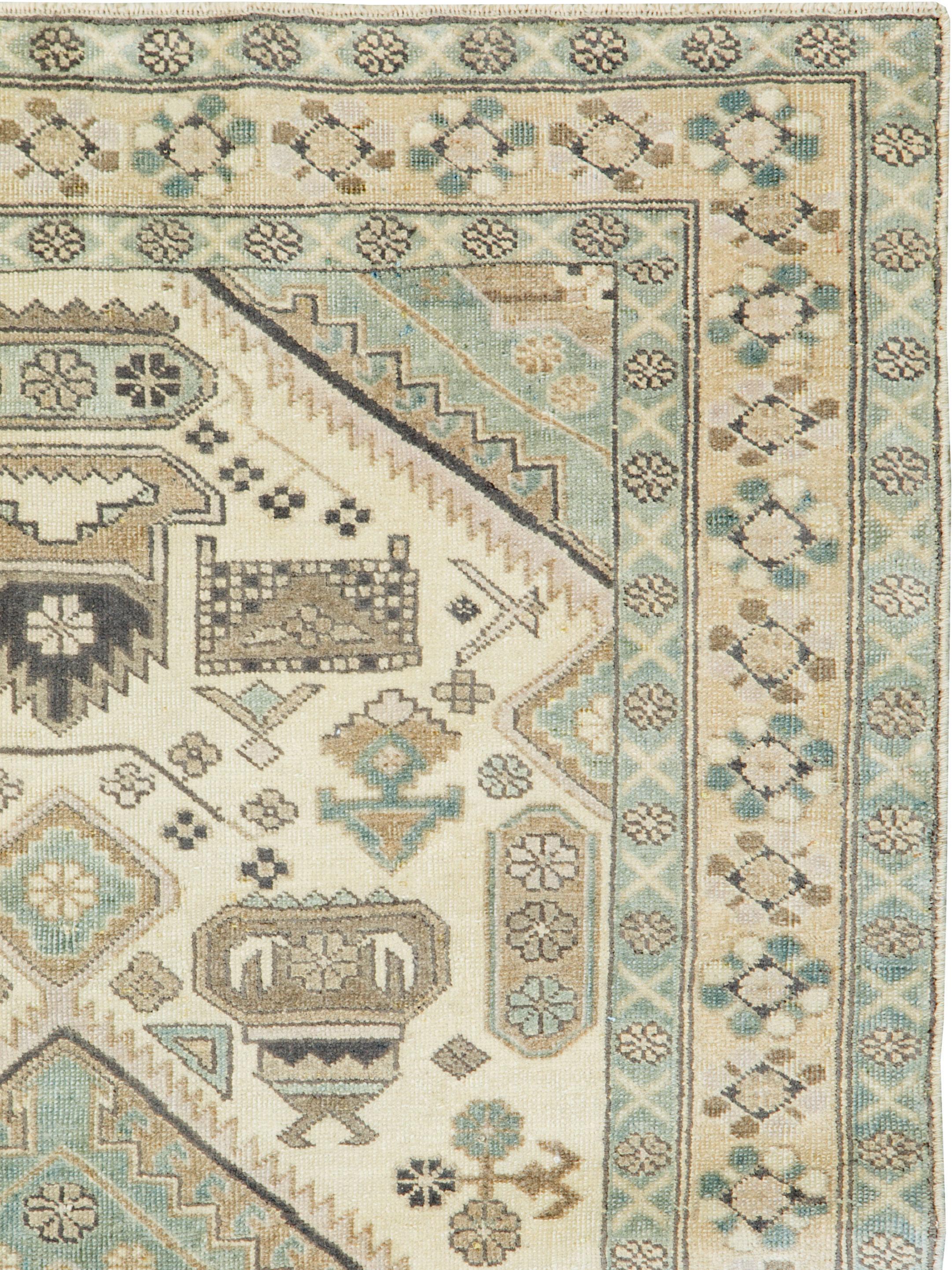 Folk Art Vintage Persian Ardebil Rug For Sale