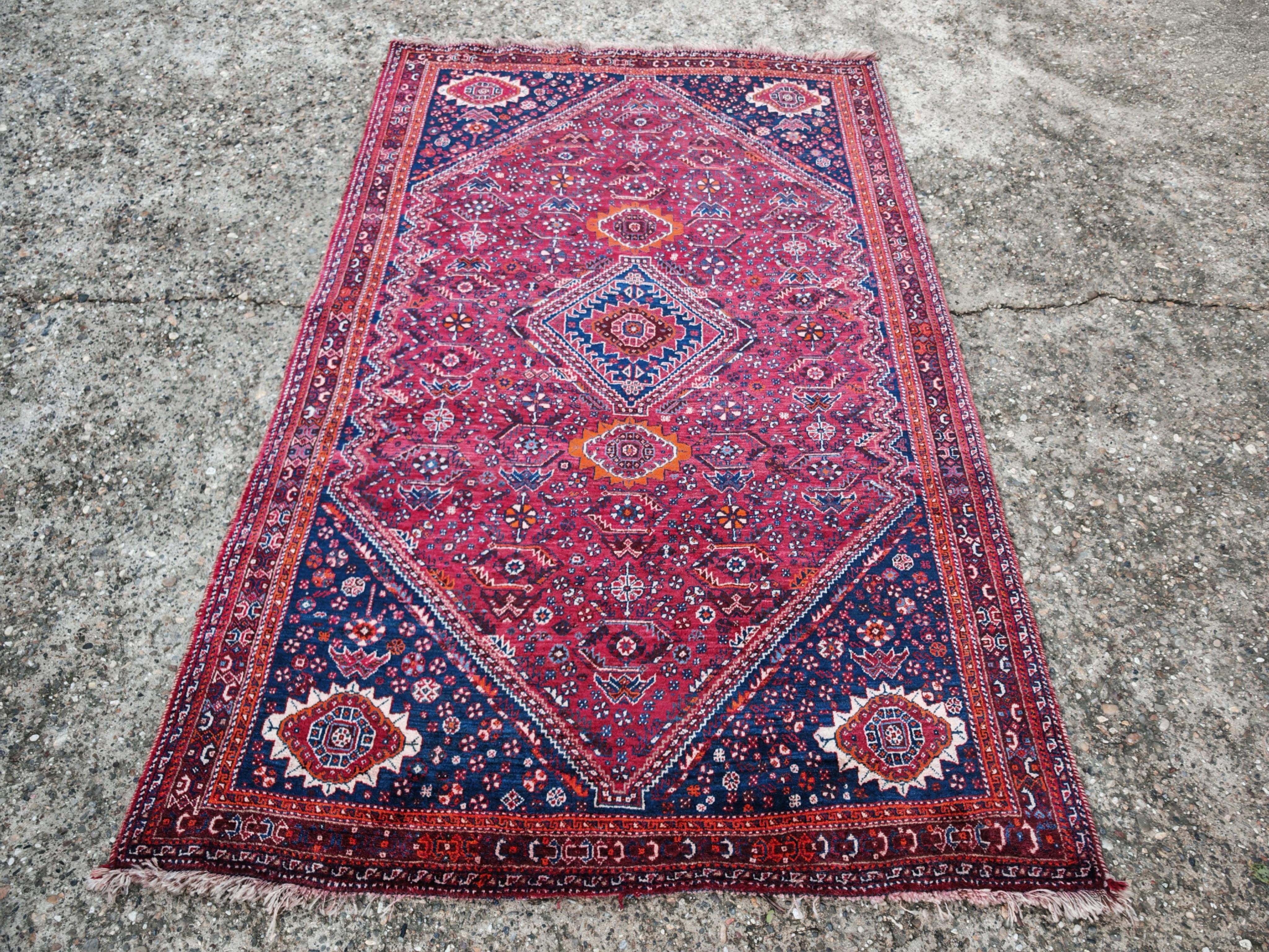 Metà XX secolo Tappeto persiano d'epoca dai colori vivaci, Afghanistan anni '40 in vendita