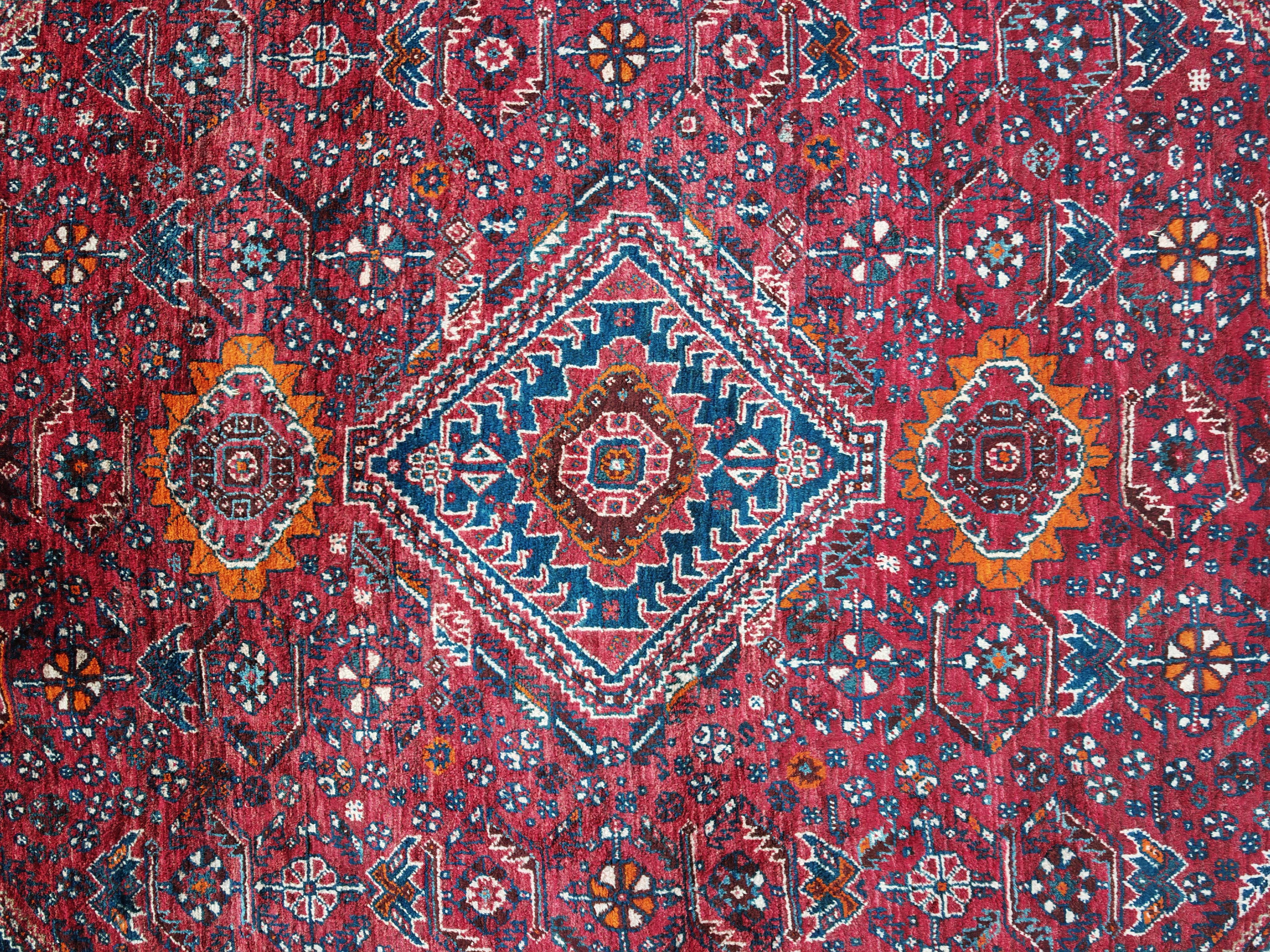 Lana Tappeto persiano d'epoca dai colori vivaci, Afghanistan anni '40 in vendita