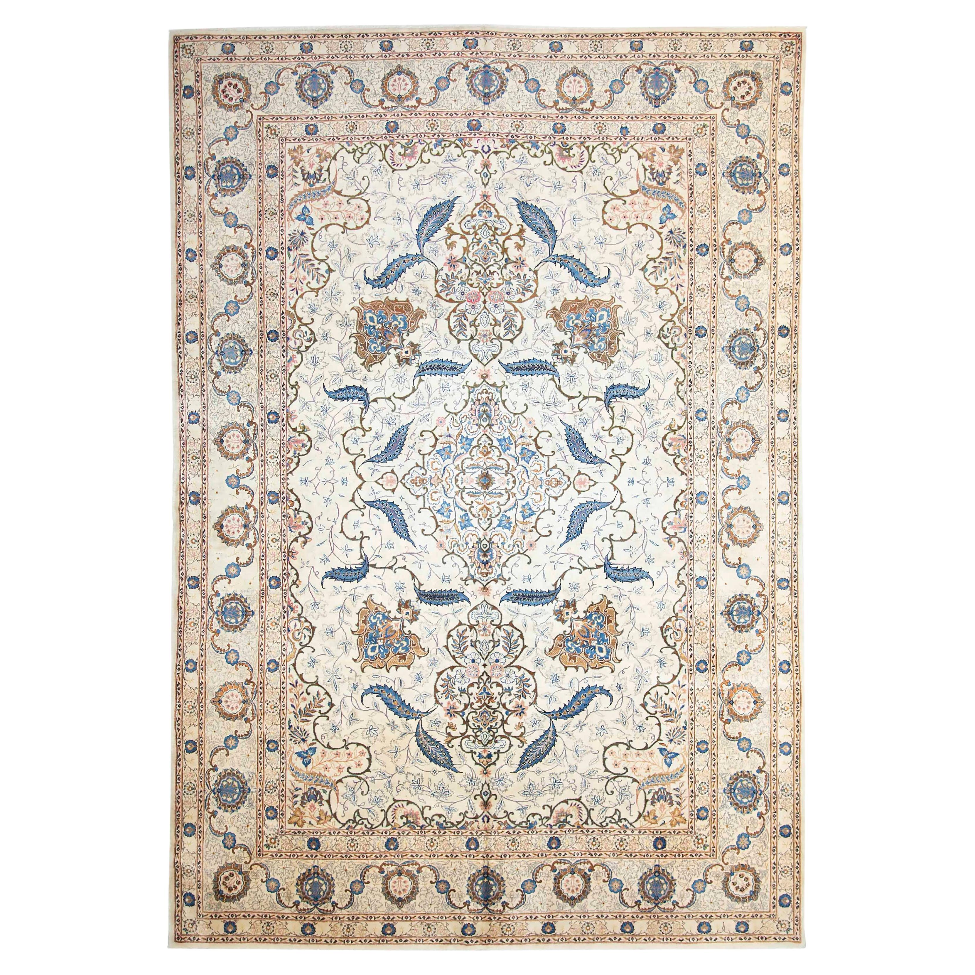 Persischer Vintage-Teppich im Kashan-Design