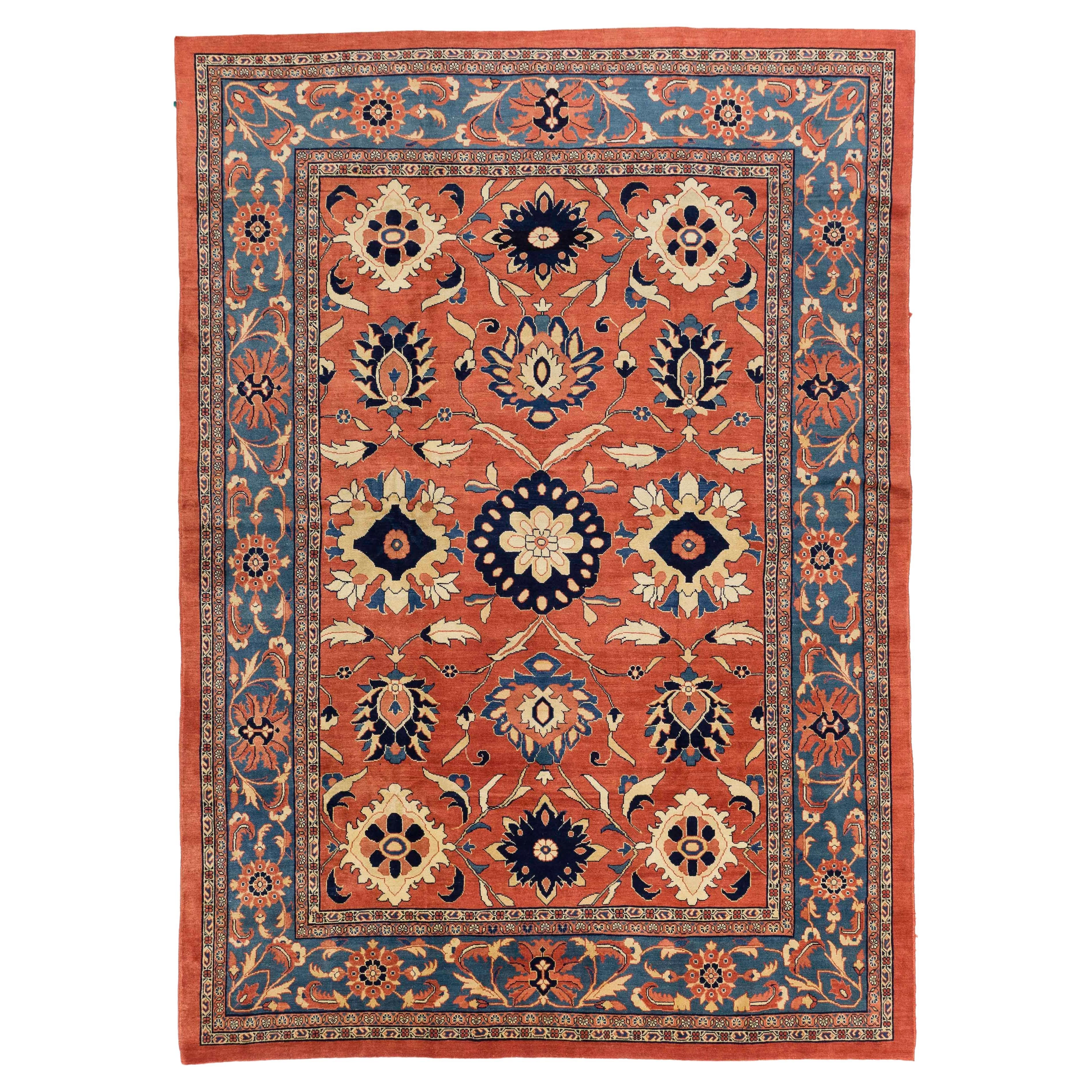 Vintage Persian Area Rug Mahal Design