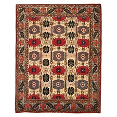 Vintage Persian Area Rug Sarouk Design