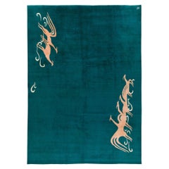 Vintage Persian Art Deco signed by Abdol Mohmmad Amoghli's workshop