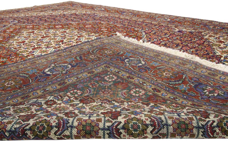 Vintage Persian Azerbaijan Area Rug with Mahi Fish Design Manor House ...