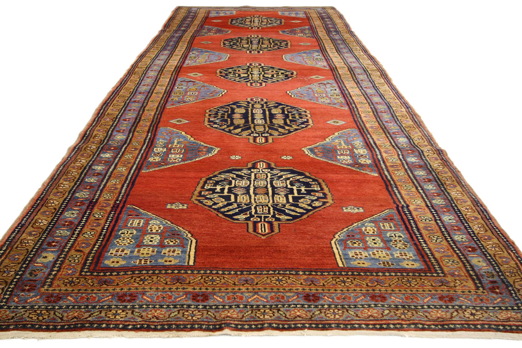 Hand-Knotted Vintage Persian Azerbaijan Carpet For Sale