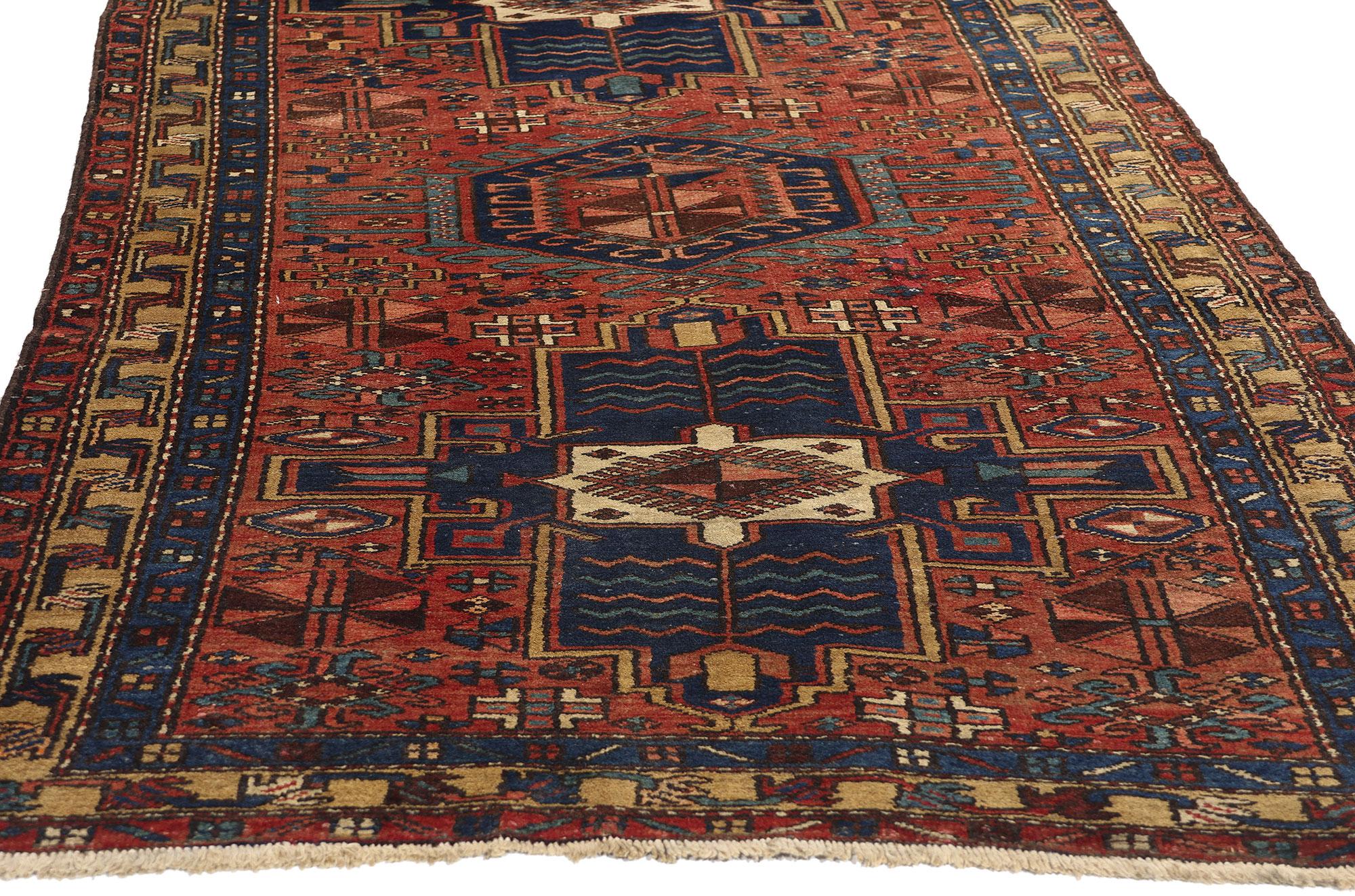 Tribal Vintage Persian Azerbaijan Carpet For Sale