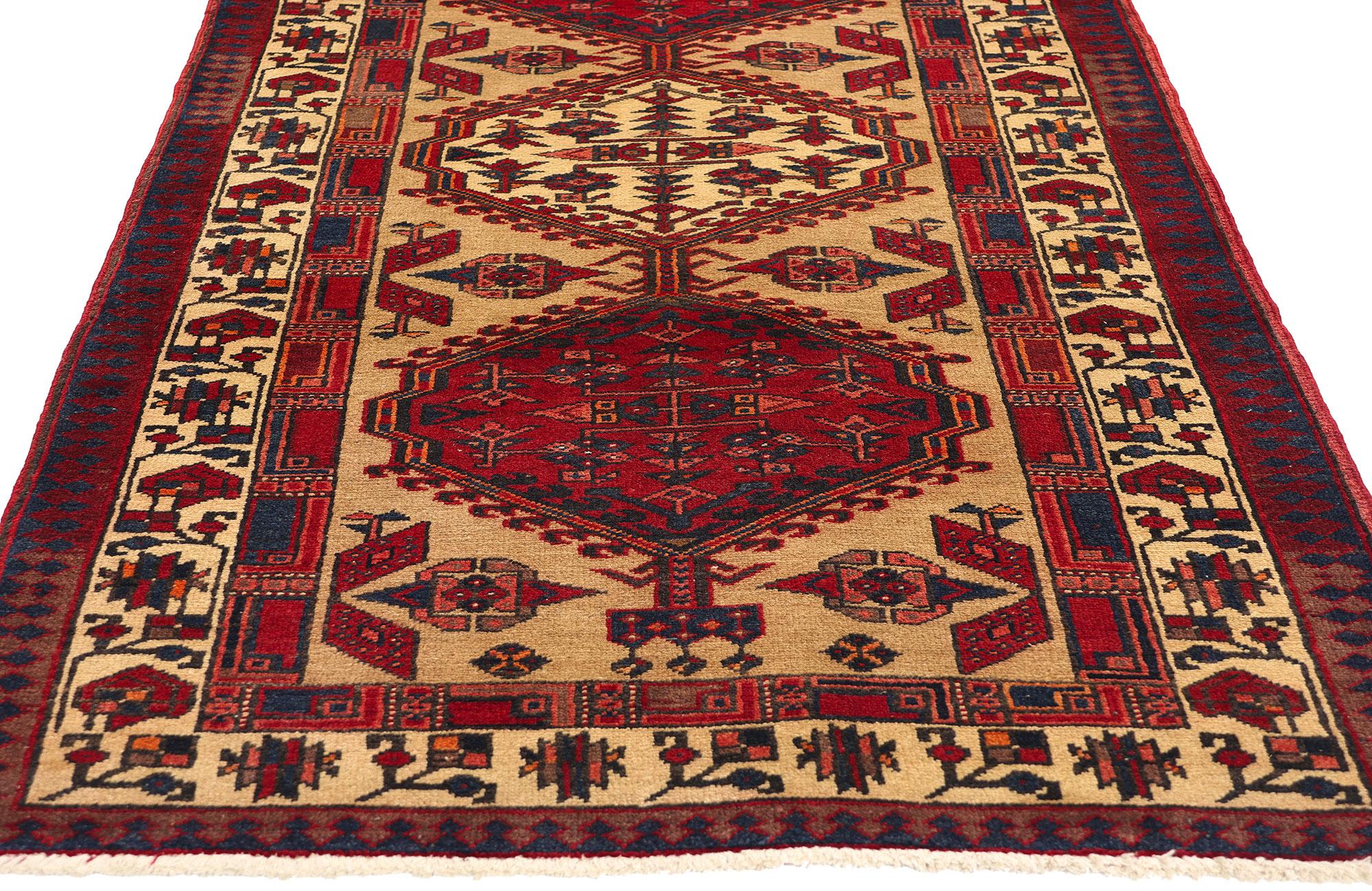 Vintage Persian Azerbaijan Carpet In Good Condition For Sale In Dallas, TX