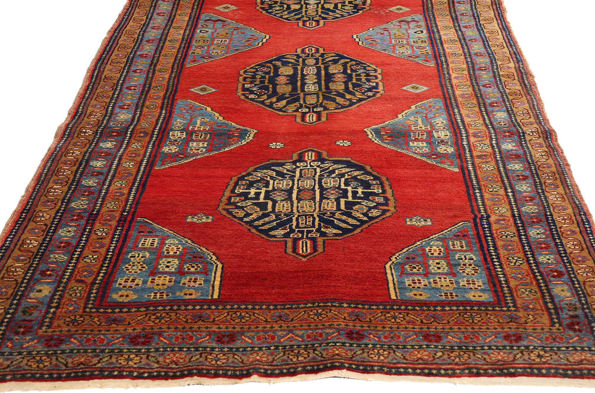 Vintage Persian Azerbaijan Carpet In Good Condition For Sale In Dallas, TX