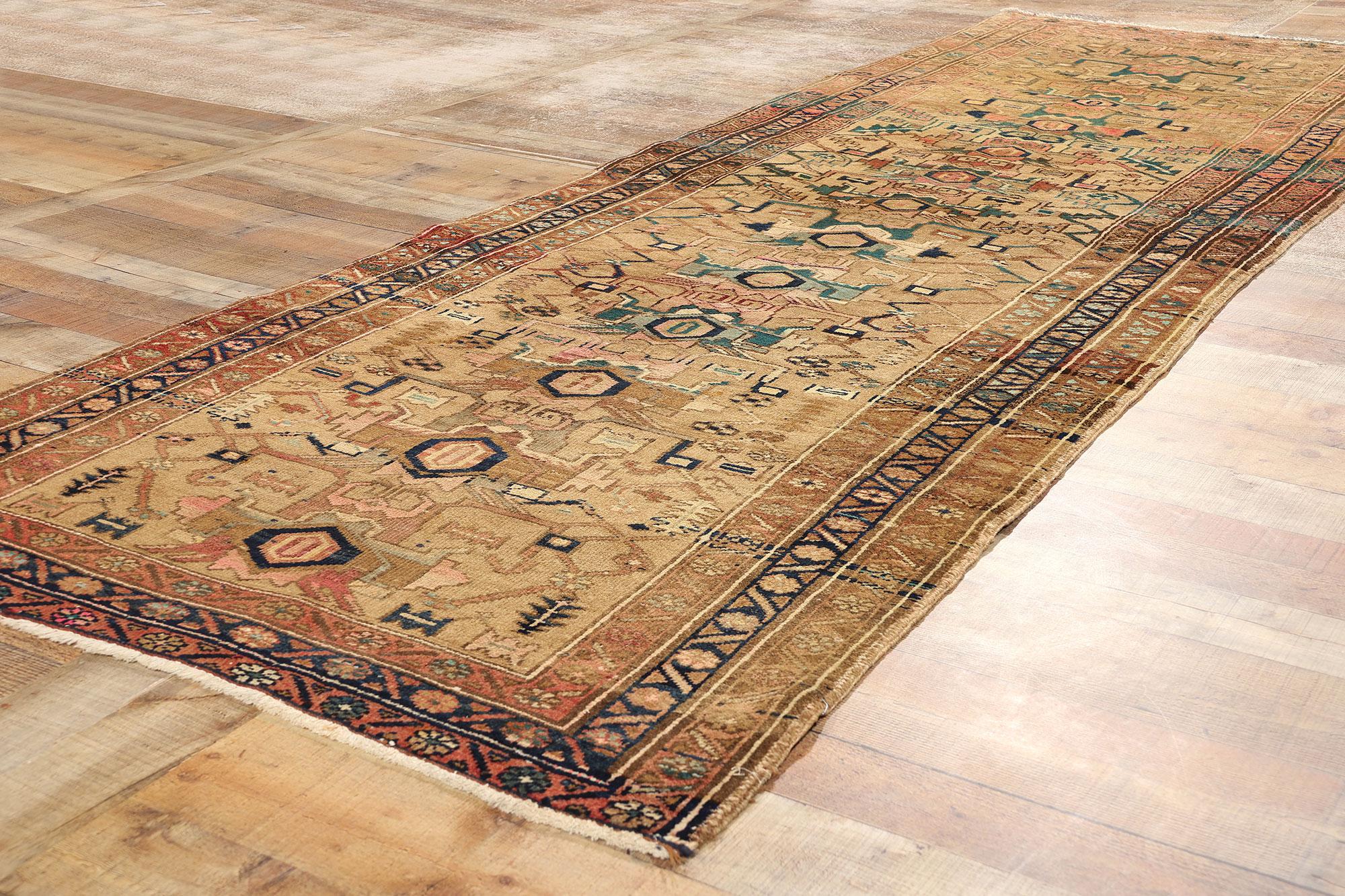 Wool Vintage Persian Azerbaijan Carpet For Sale