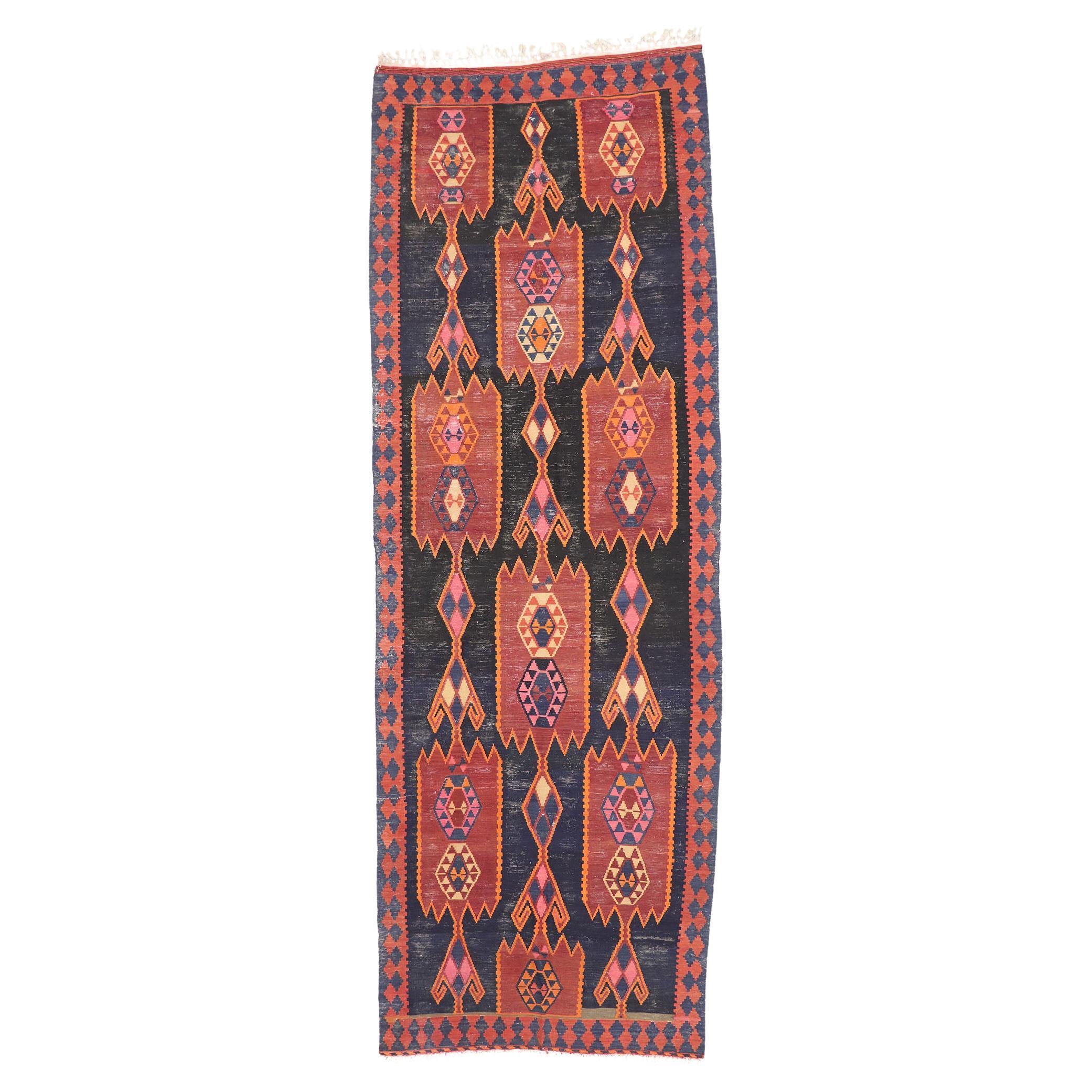 Vintage Persian Azerbaijan Kilim Rug For Sale