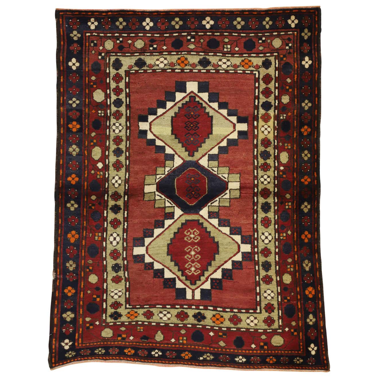 Vintage Persian Azerbaijan Rug with Tribal Style For Sale at 1stDibs