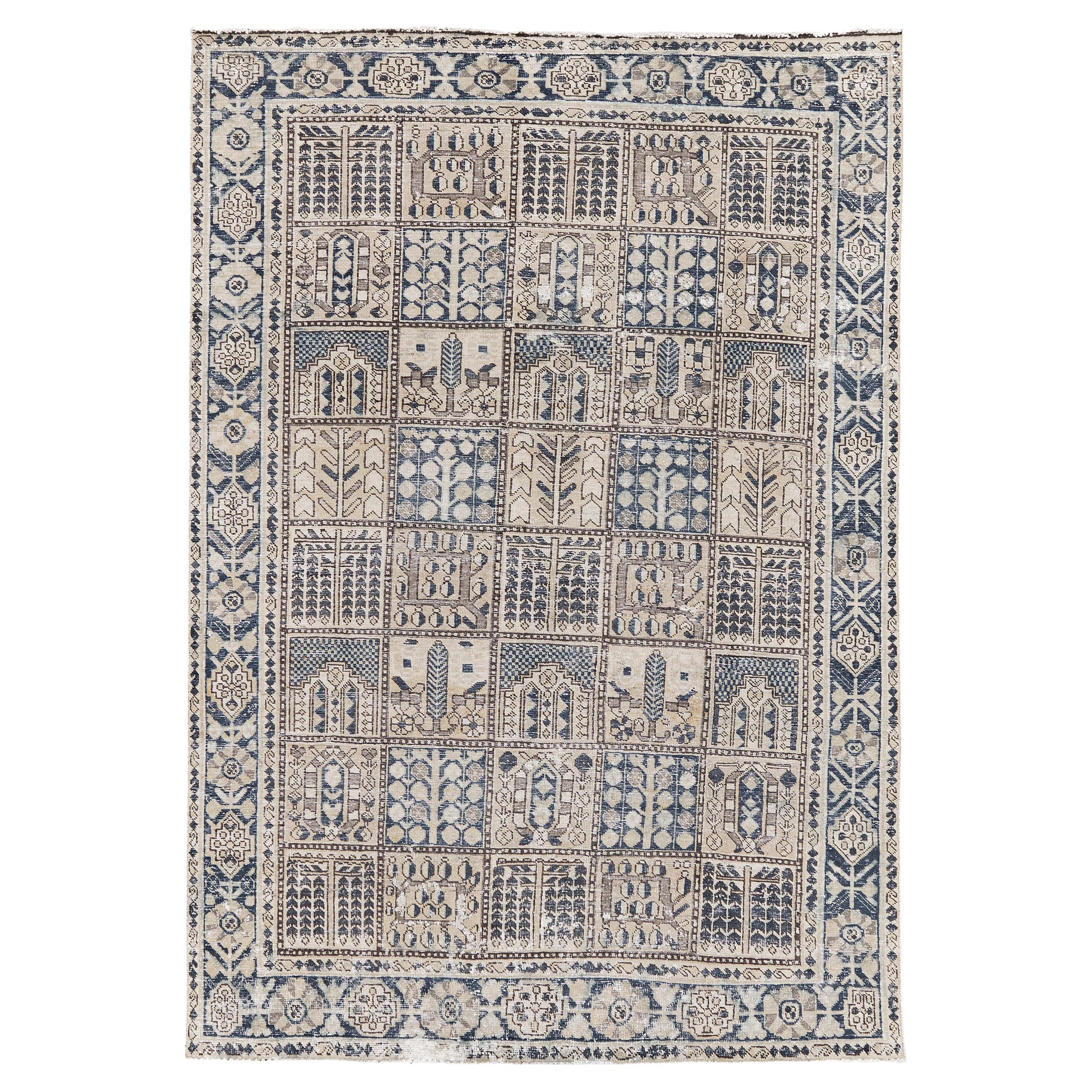 Tapis persan Bakhtiari vintage par Mehraban