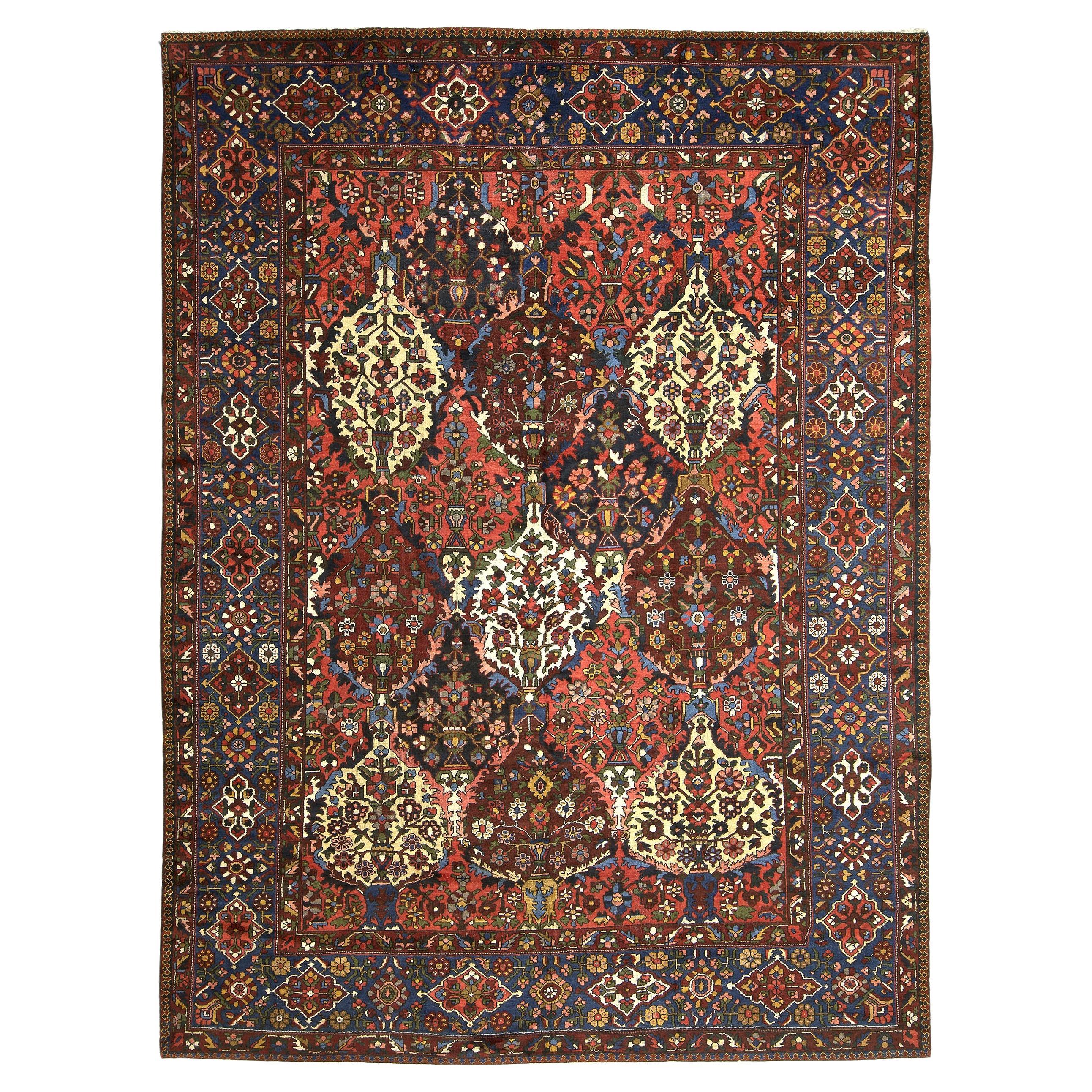 Persischer Bakhtiari-Teppich im Vintage-Stil