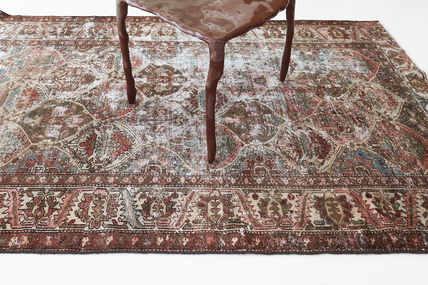 Annodato a mano Bakhtiari persiano vintage in vendita