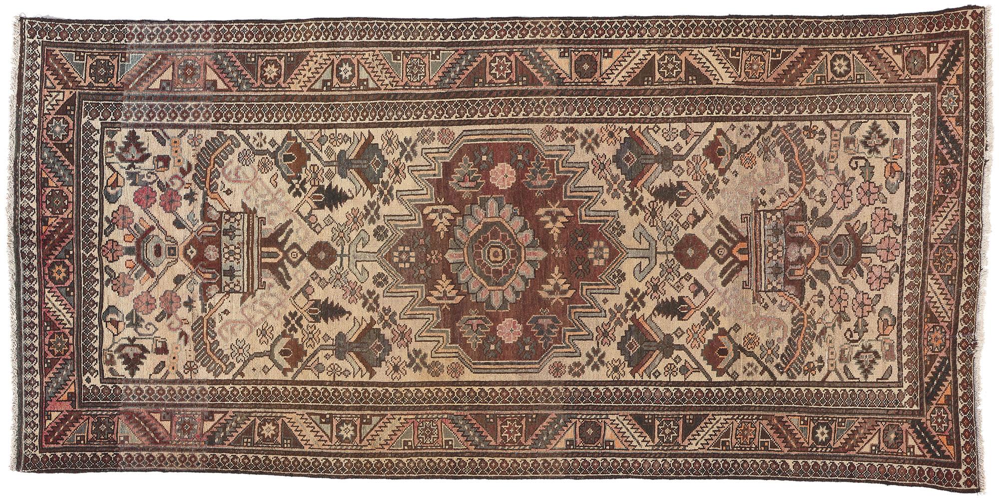 Vintage Persian Bakhtiari Rug, Subtle Sophistication Meets Biophilic Design For Sale 3