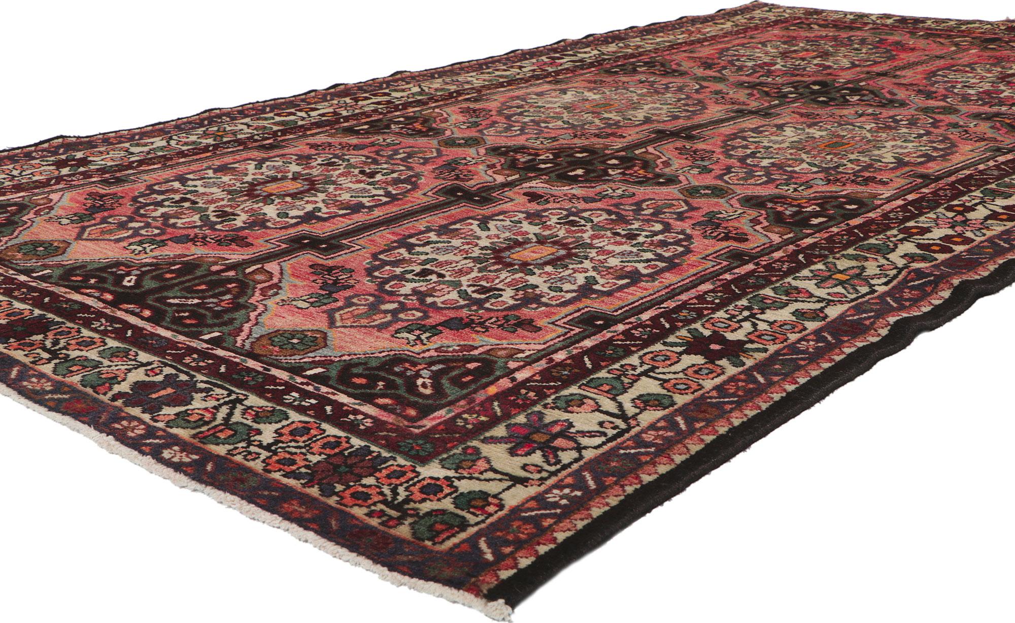 61072 Vintage Persian Bakhtiari rug. Measures: 05'07 x 09'09.