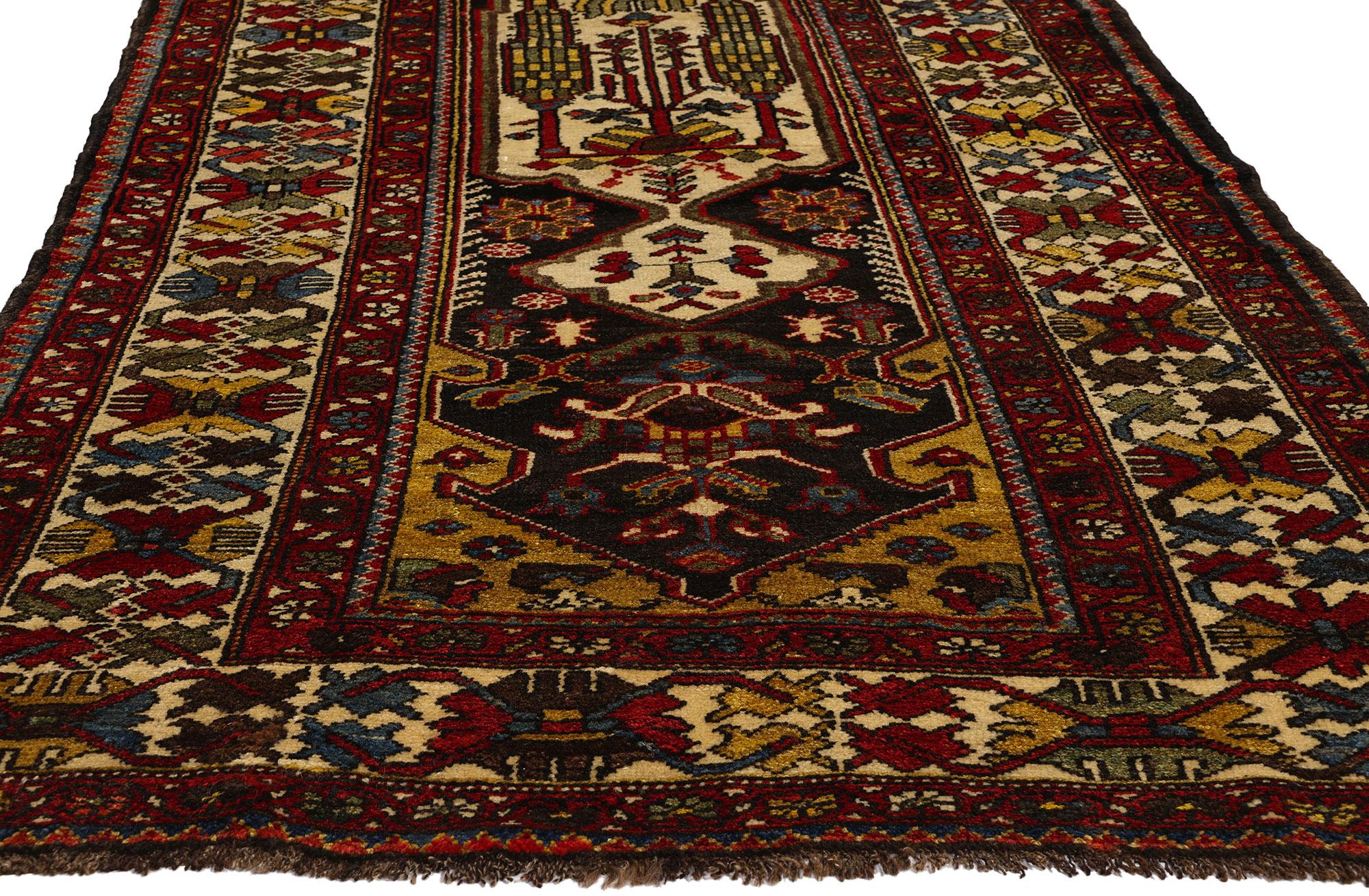 Hand-Knotted Vintage Persian Bakhtiari Rug  For Sale