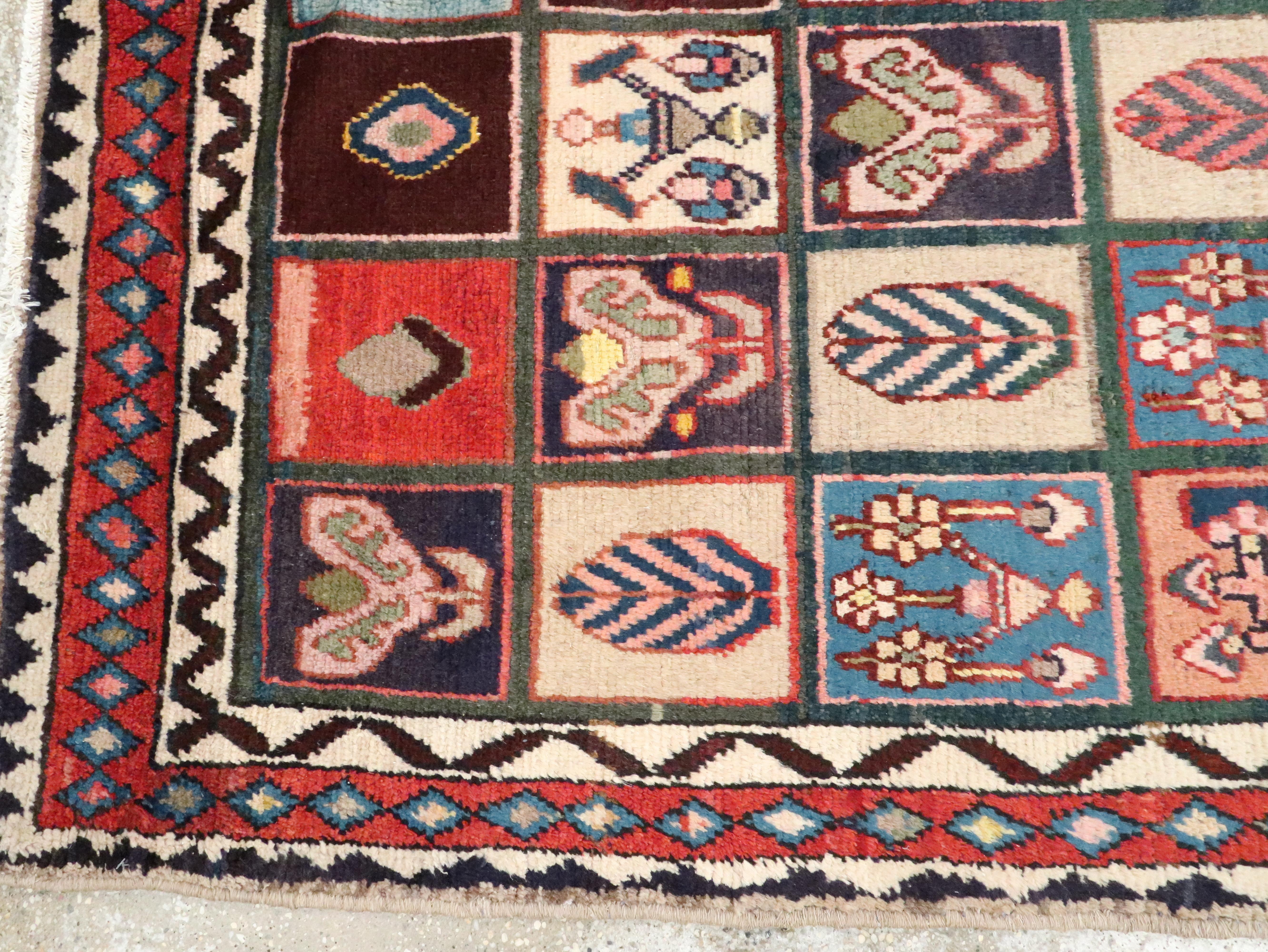 Wool Vintage Persian Bakhtiari Rug