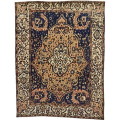 Vintage Persian Bakhtiari Rug with Rustic Modern Italian Style
