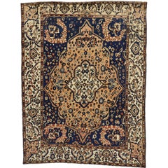 Retro Persian Bakhtiari Rug with Rustic Modern Italian Style 