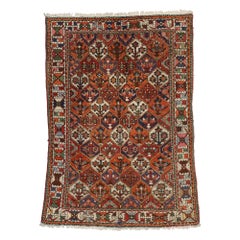 Retro Persian Bakhtiari Rug with Four Seasons Garden Design