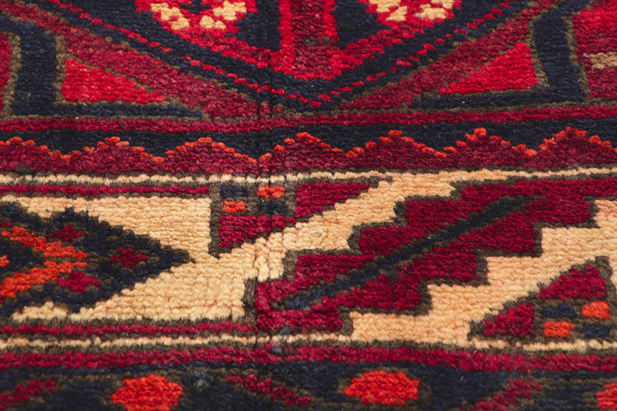 Vintage Persian Bakhtiari Rug with Garden Design In Good Condition For Sale In Dallas, TX