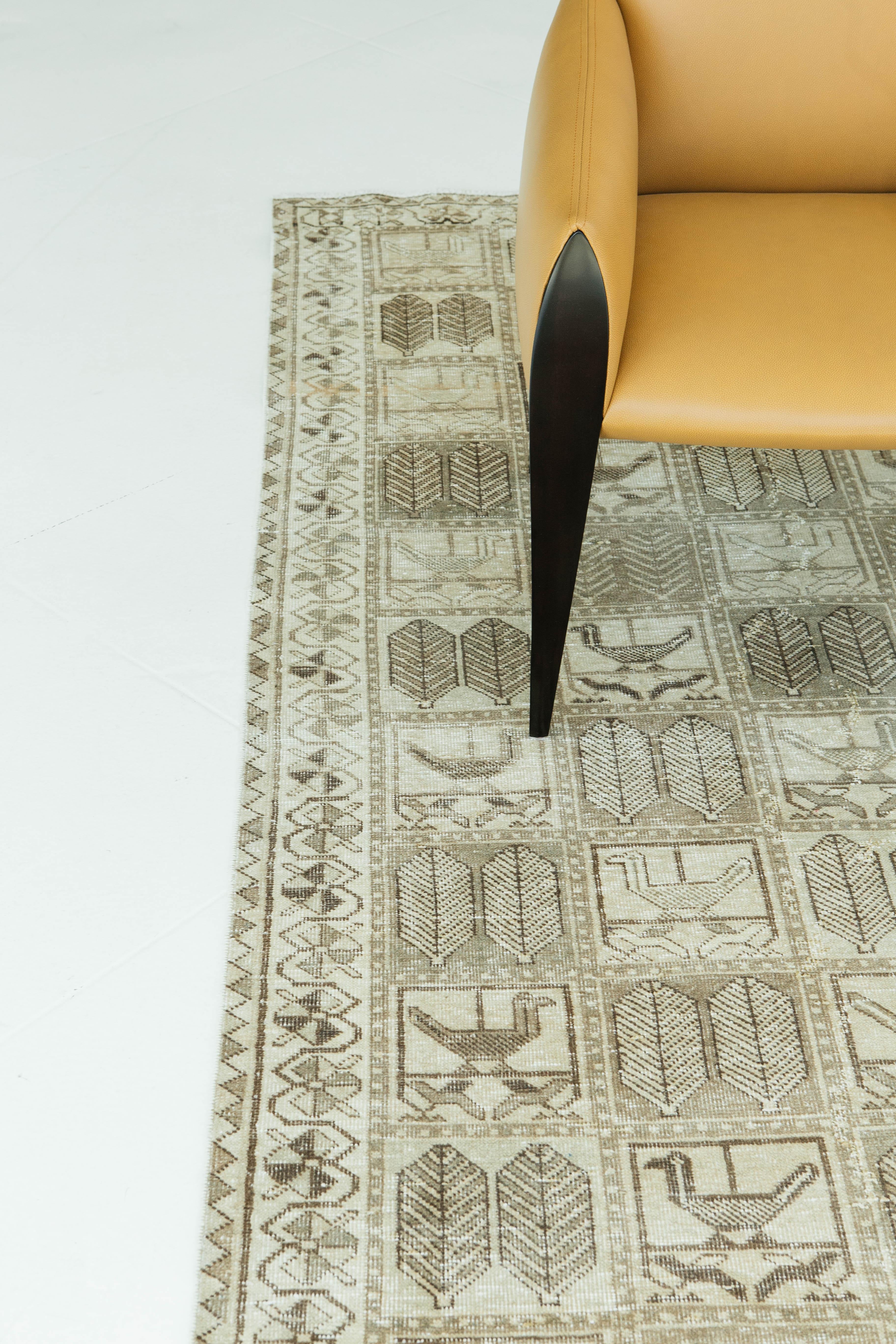 Vintage Persian Bakhtiari Läufer (Persisch) im Angebot