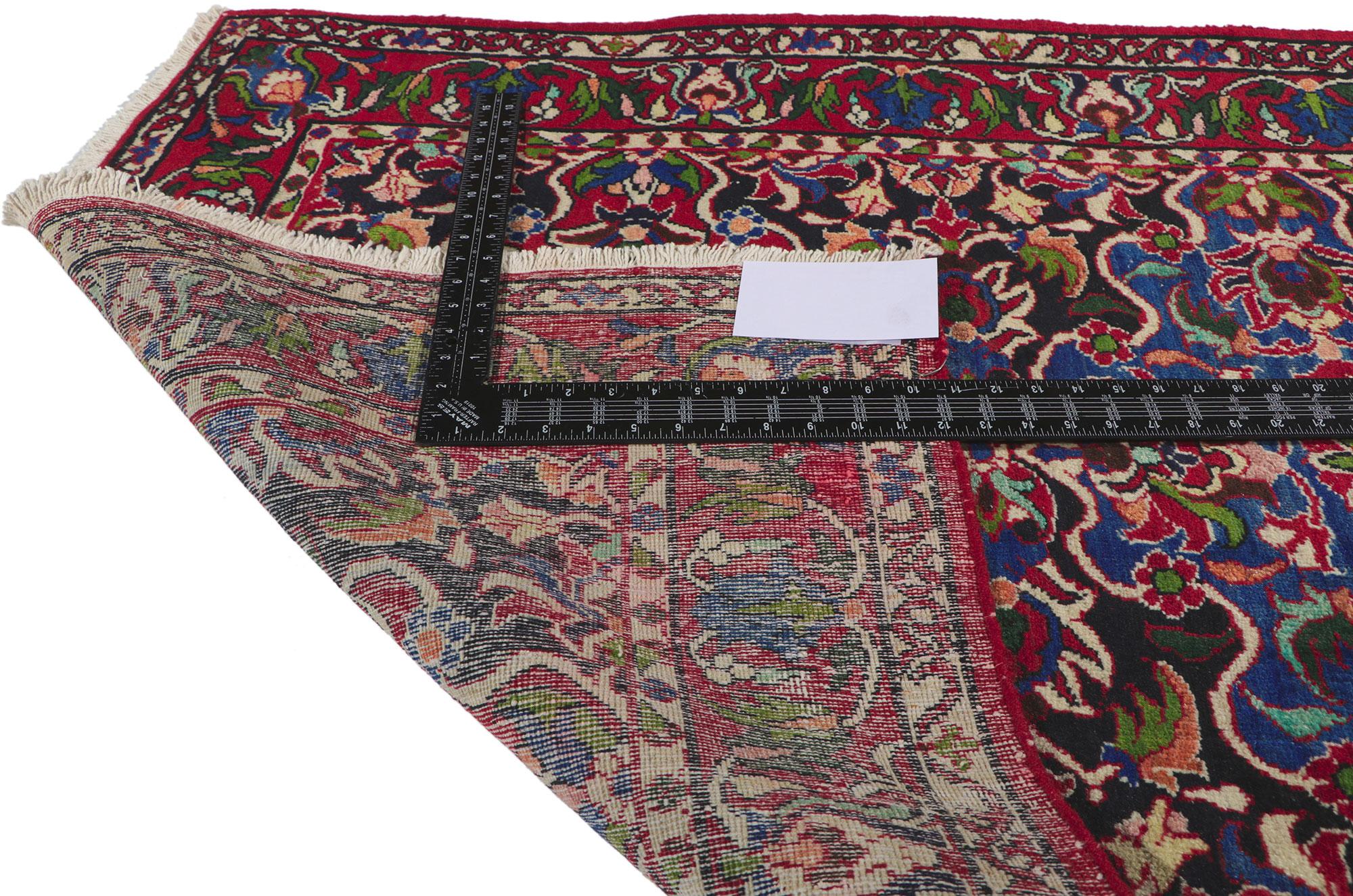 Hand-Knotted Vintage Persian Bakhtiari Runner For Sale