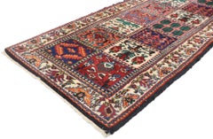 Vintage Persian Bakhtiari Runner with Four Seasons Design and Traditional Style