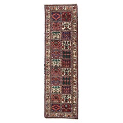 Vintage Persian Bakhtiari Runner with Four Seasons Design and Traditional Style