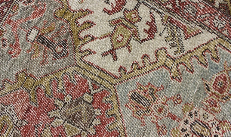 Vintage Persian Bakhtiari Wide Runner with Colorful Abstract Diamond ...