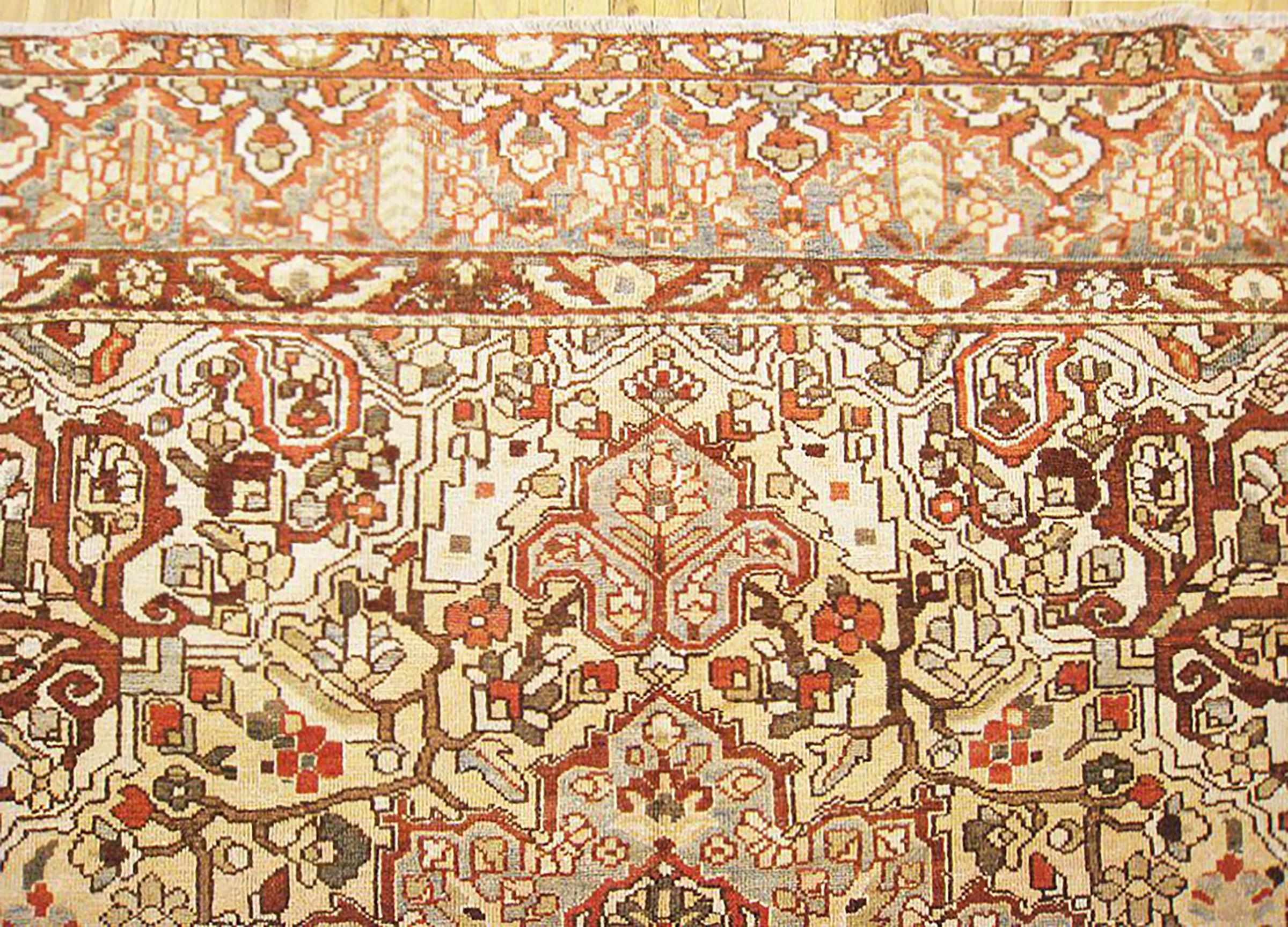 Mid-20th Century Vintage Persian Baktiari Oriental Rug, in Room size, w/ Medallion For Sale
