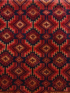 Vintage Persian Baluch Prayer Rug, natural dyed wool, Afghanistan 1940s