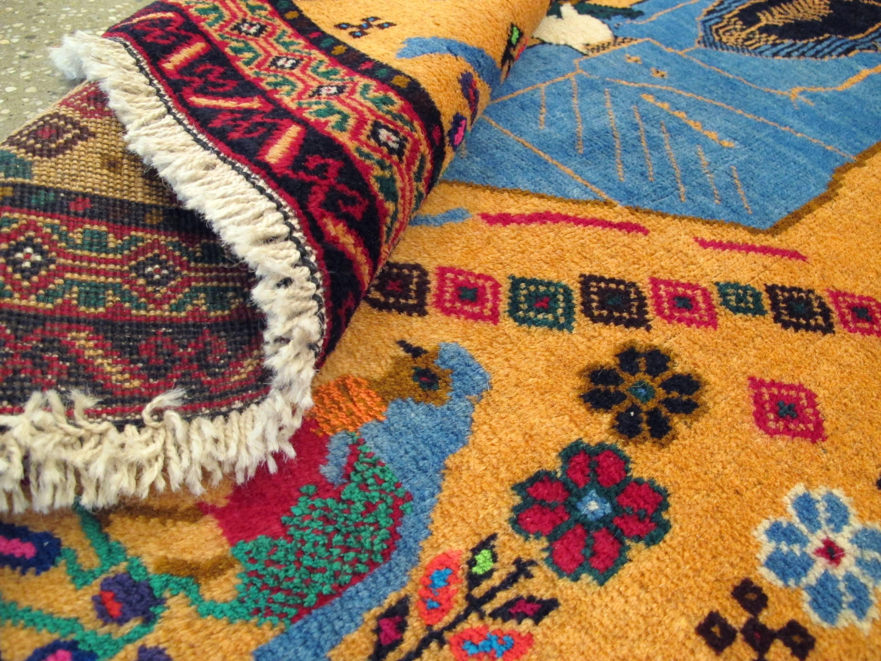 Wool Vintage Persian Baluch Rug For Sale