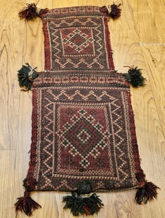 Vintage Persian Baluch Tribal Salt Bag Wall Art, Early 1900s
