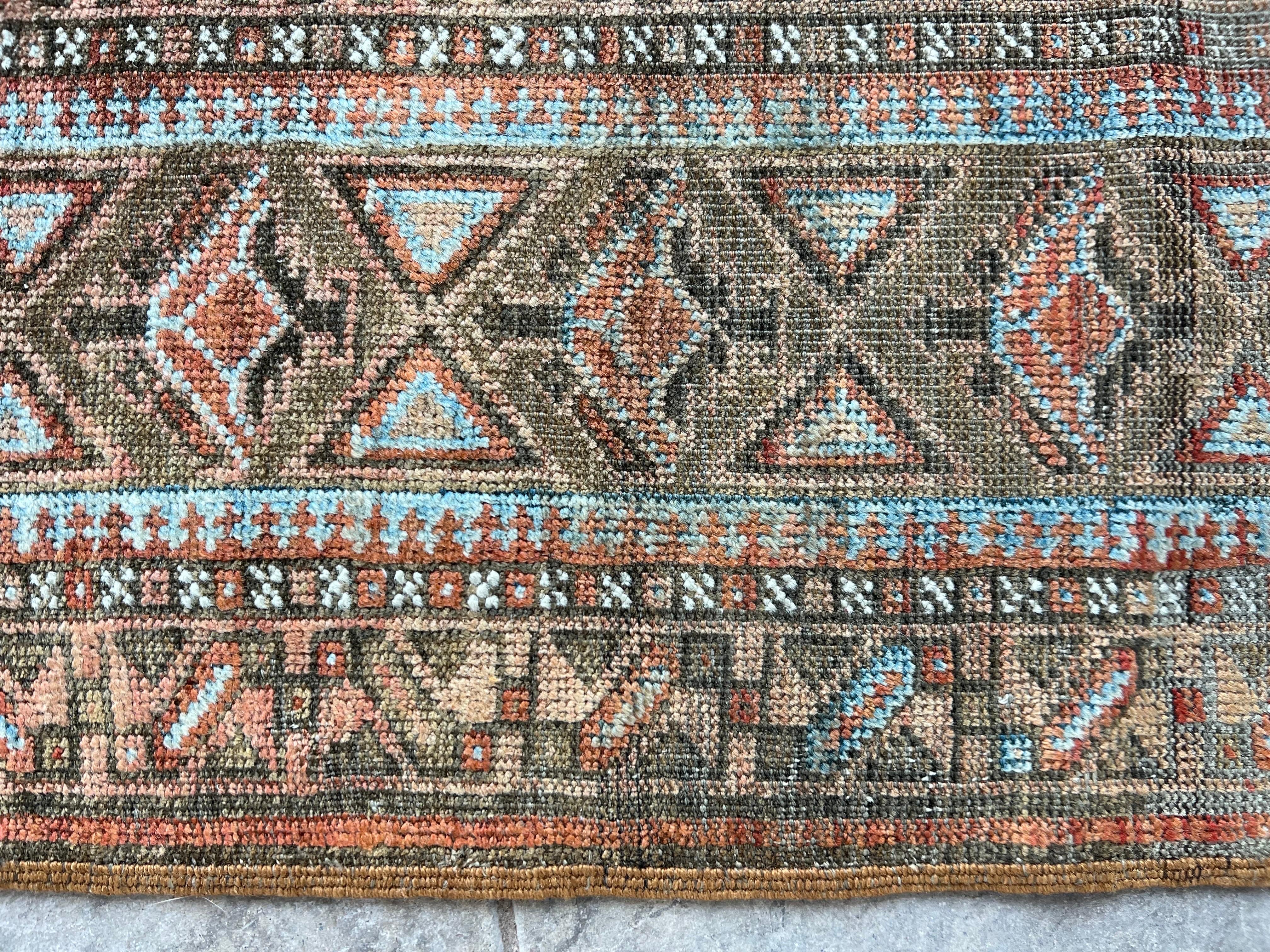 Vintage Persian Baluch Tribal Rug with Geometric All over Pattern 8