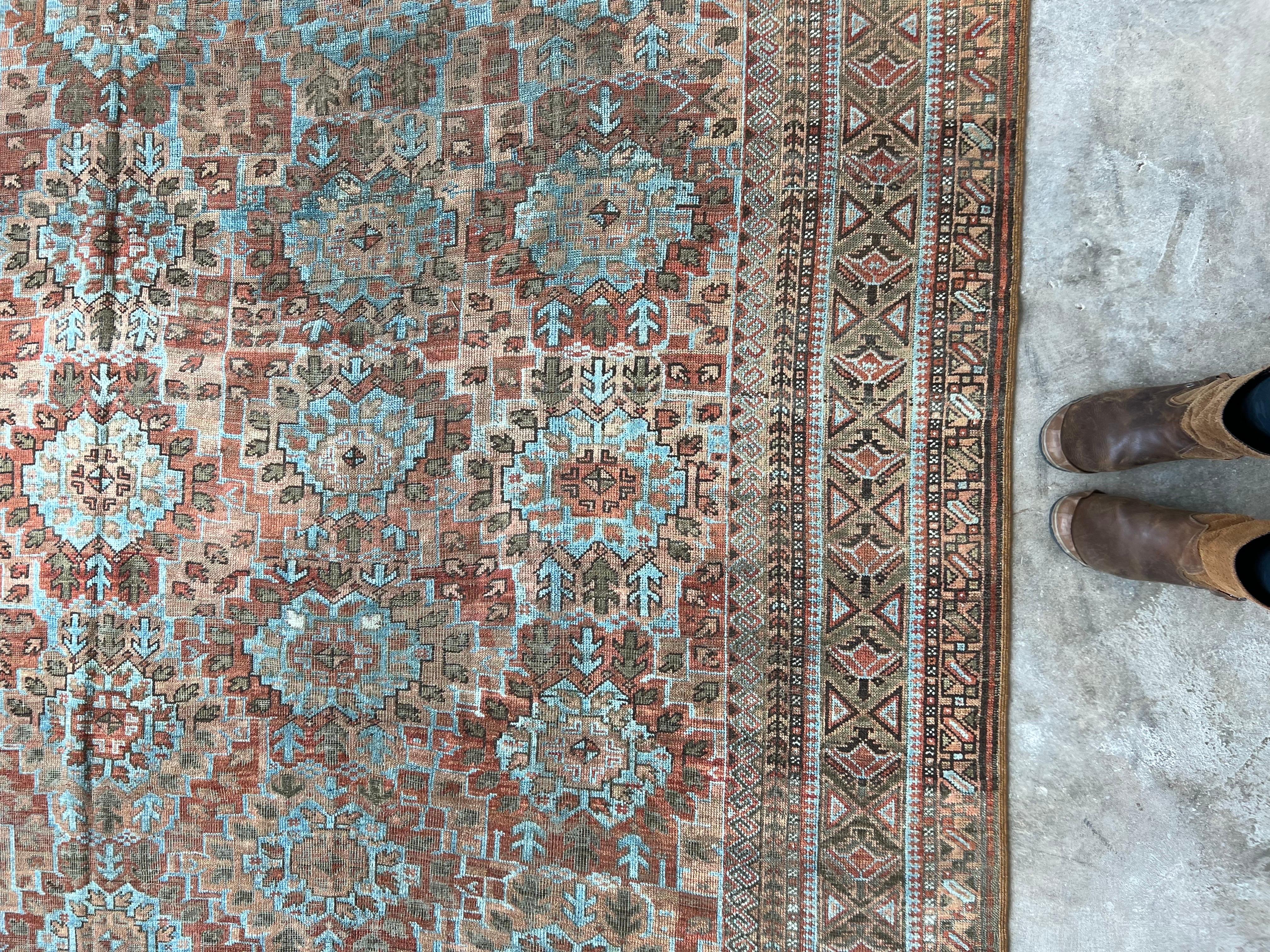 20th Century Vintage Persian Baluch Tribal Rug with Geometric All over Pattern
