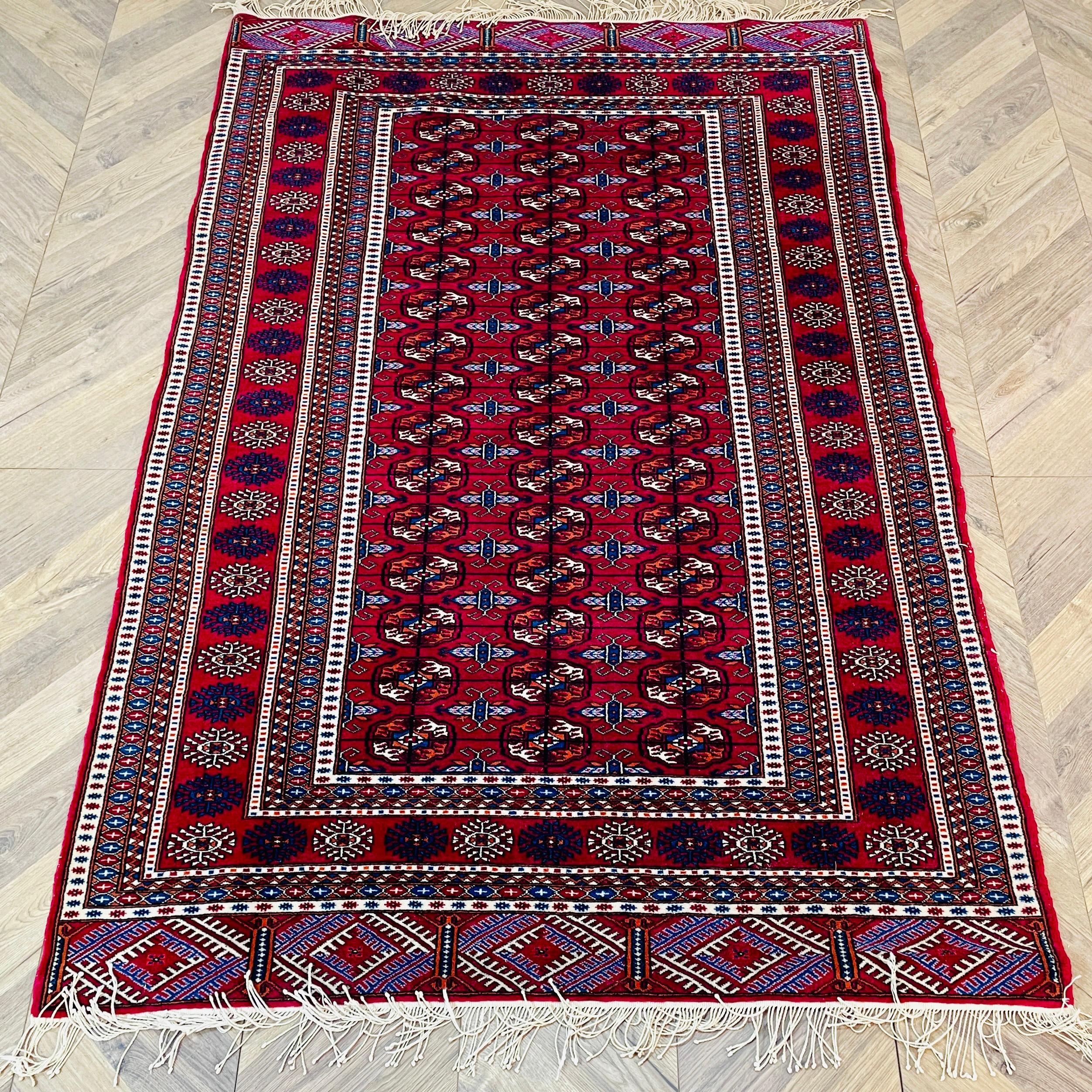 Vintage Persian 'Beluch' Rug Hand Knotted, Red Ground For Sale 2
