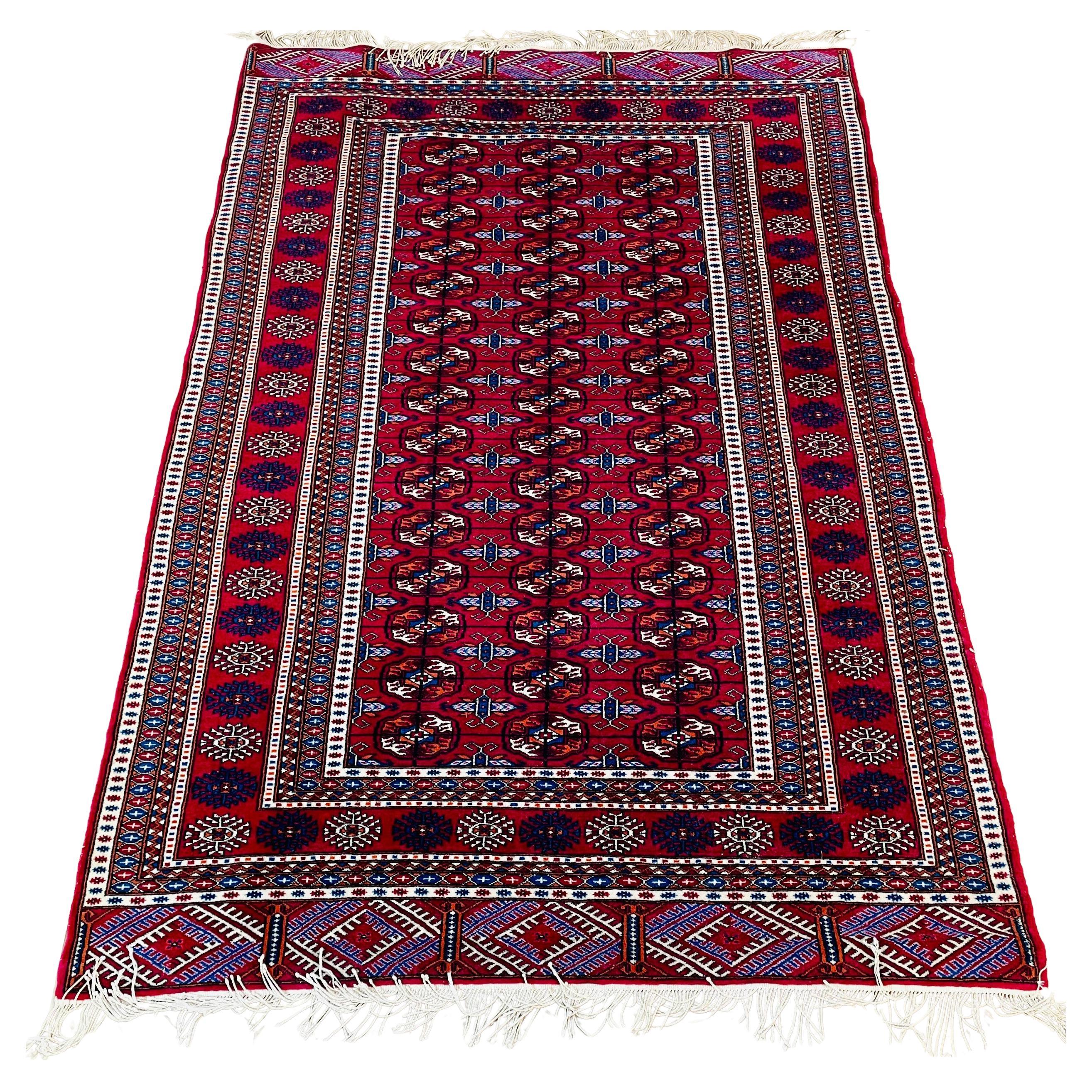 Vintage Persian 'Beluch' Rug Hand Knotted, Red Ground For Sale