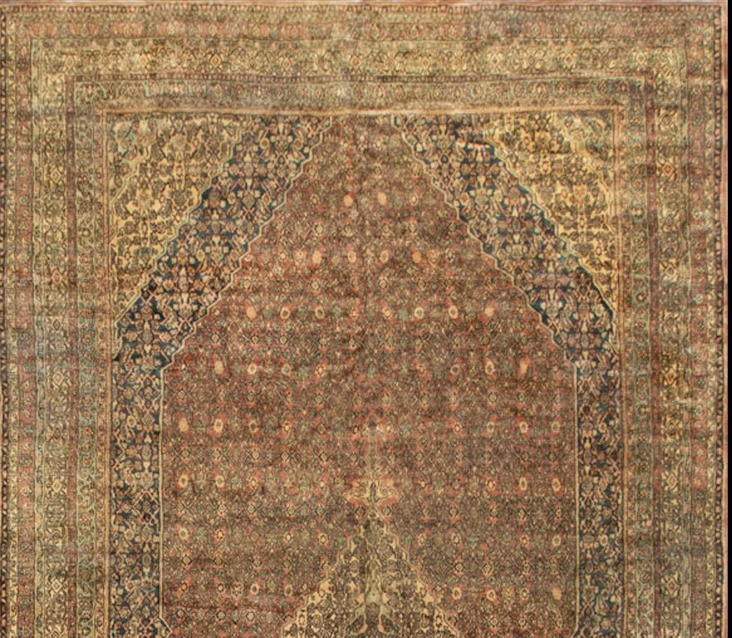 Vintage Persian Bibikabad Rug, circa 1930 10'6