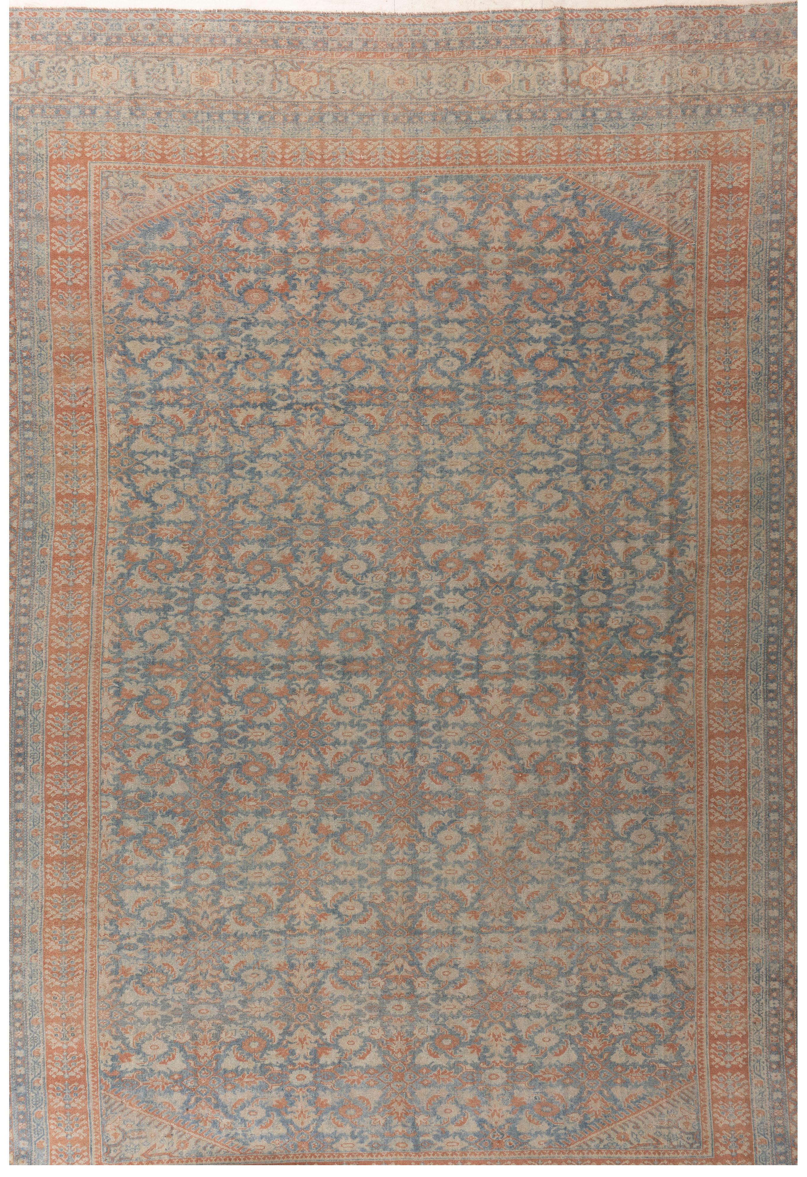 20th Century Vintage Persian Bibikabad Rug 10'6 x 13' For Sale