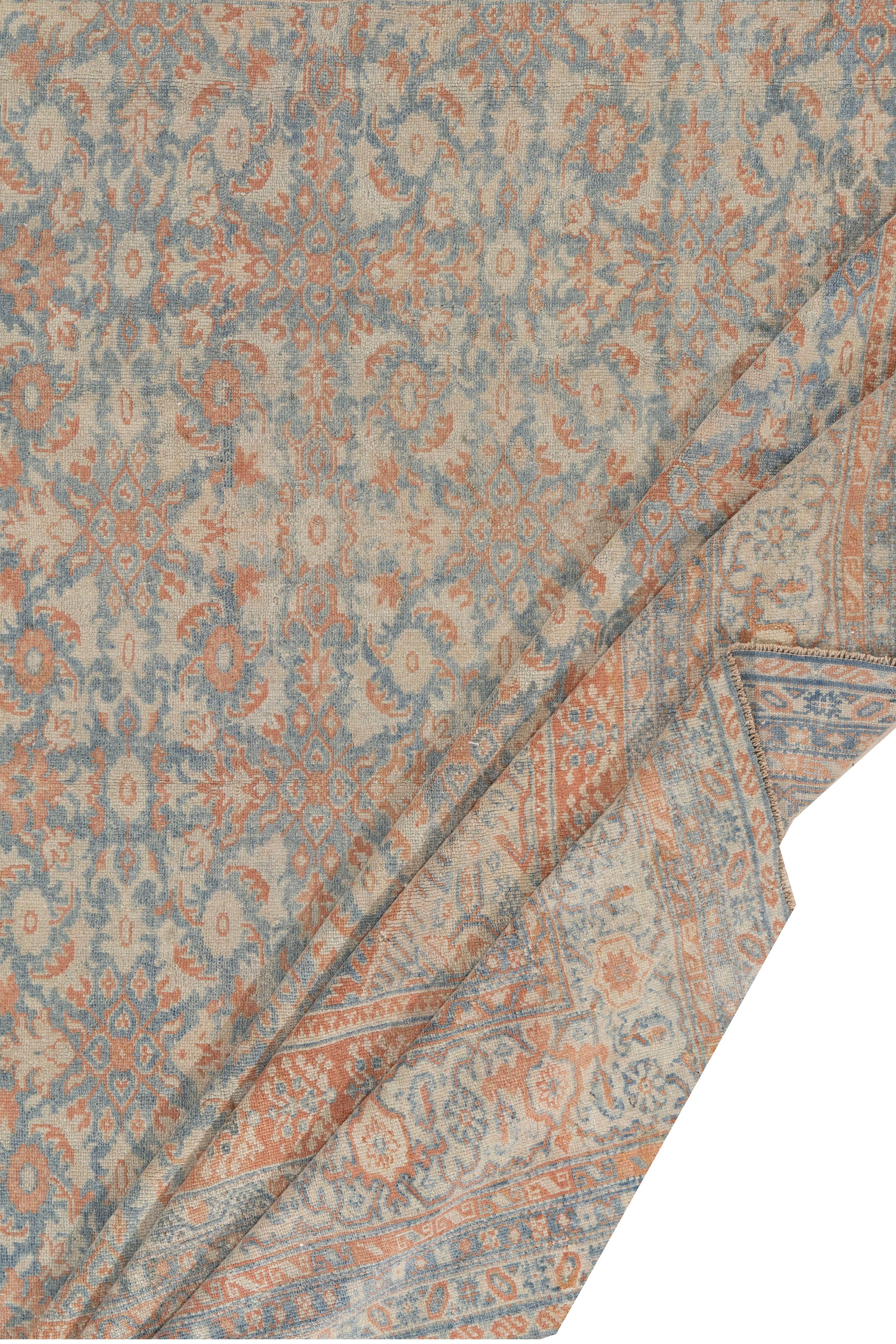 Wool Vintage Persian Bibikabad Rug 10'6 x 13' For Sale